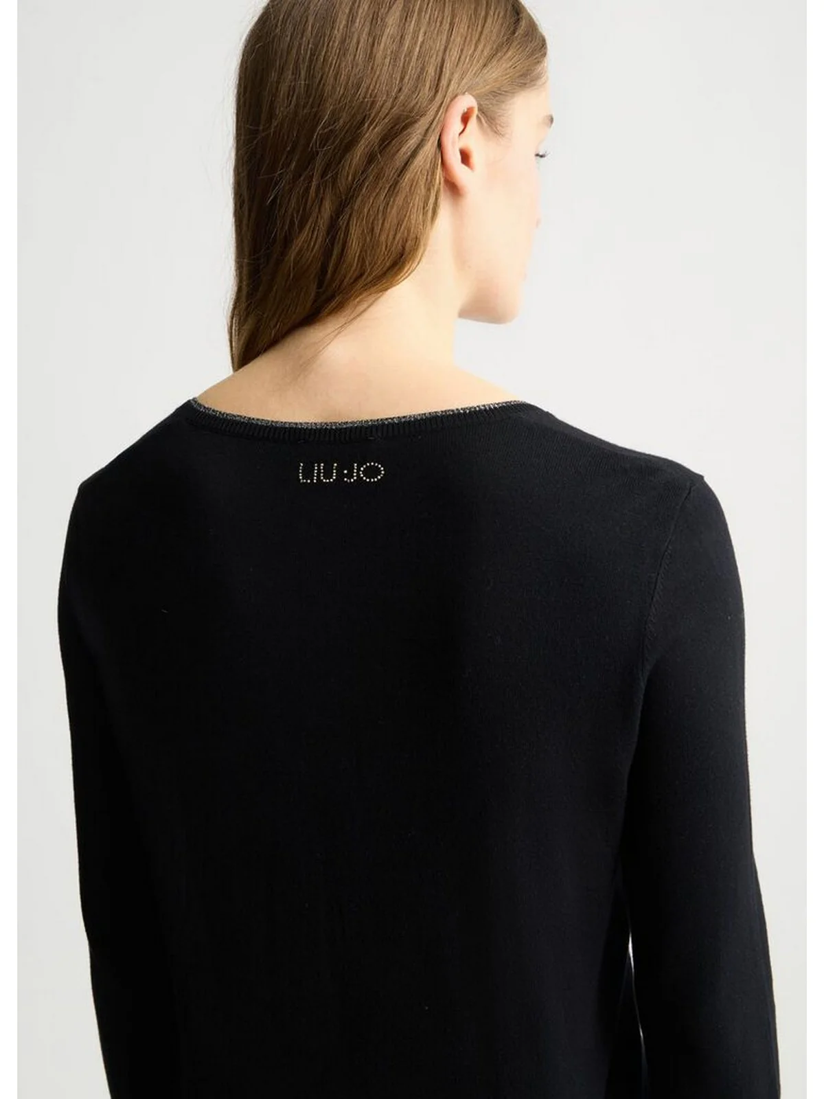 LIU JO WHITE Cardigan Donna WXX056MS49I 22222 NERO - Image 5