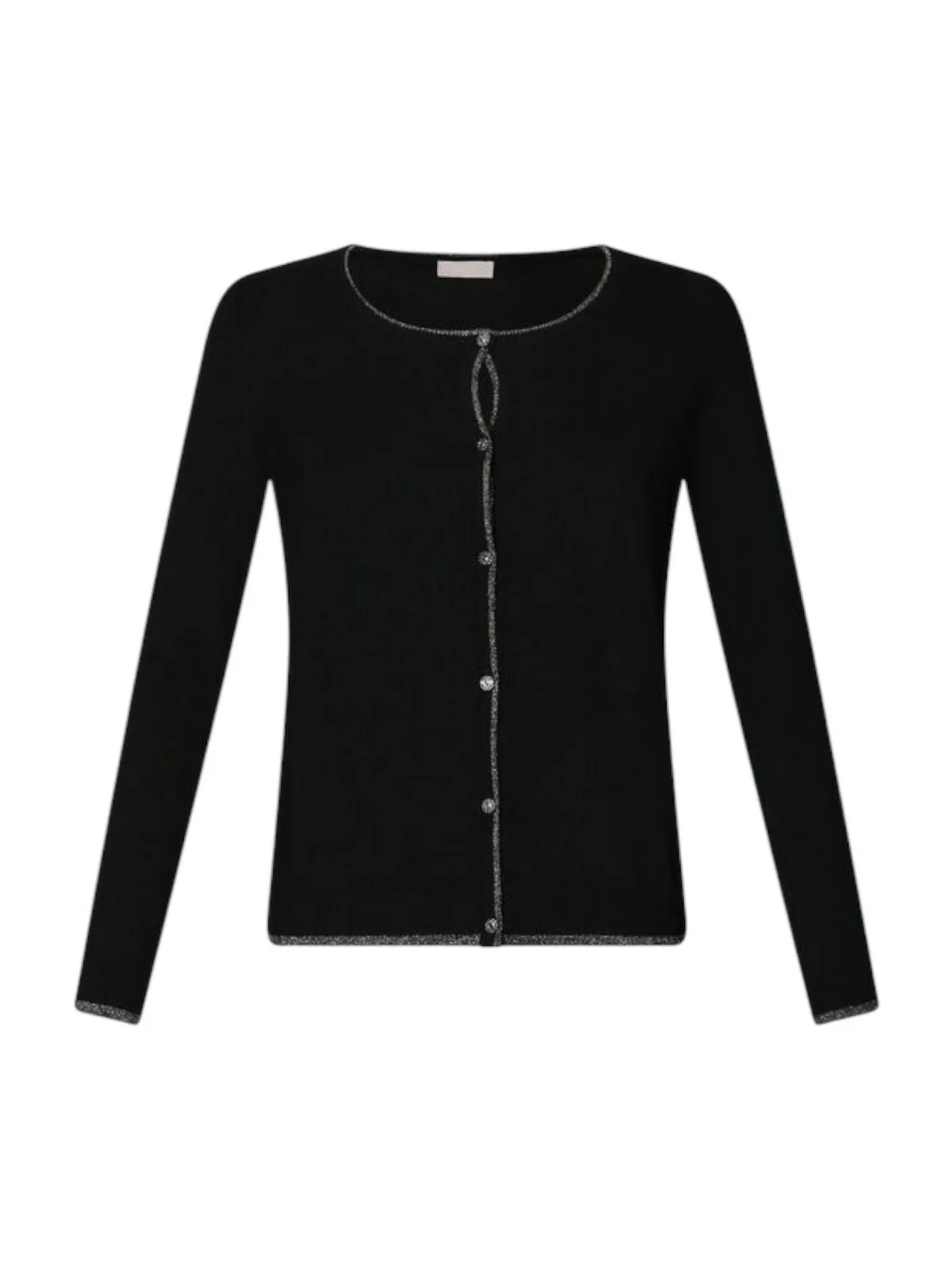 LIU JO WHITE Cardigan Donna WXX056MS49I 22222 NERO - Image 6