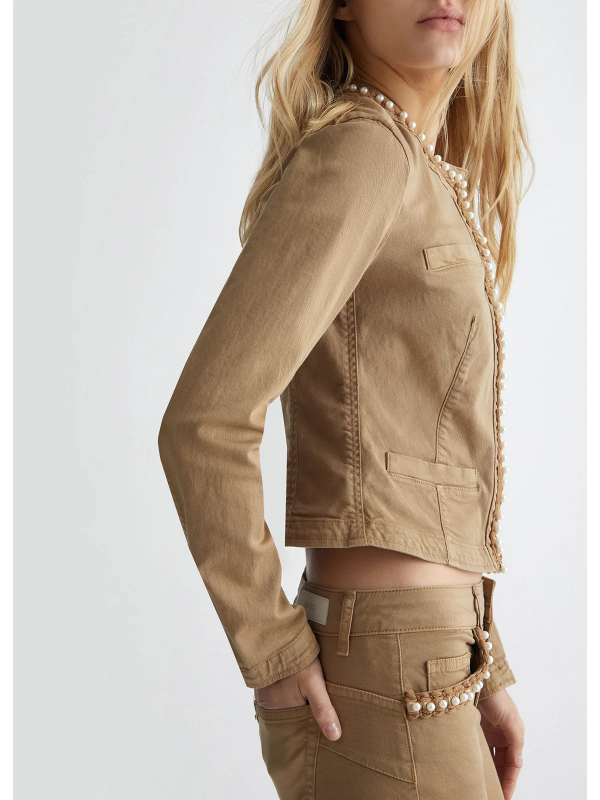 LIU JO WHITE Giacca Donna  MA4278T3489 71022 Beige - Image 5