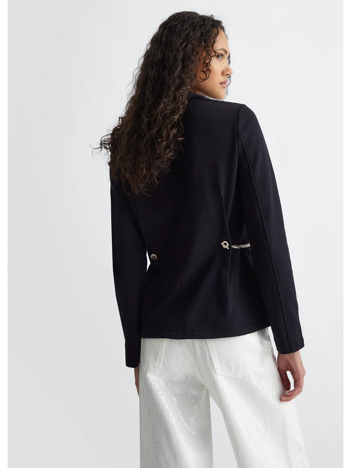 LIU JO WHITE Giacca Donna  MA4384F0583 22222 Nero - Image 3