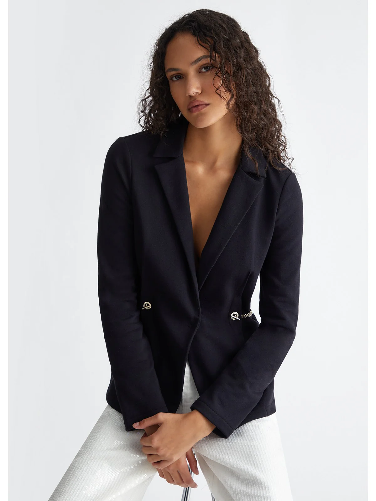 LIU JO WHITE Giacca Donna  MA4384F0583 22222 Nero - Image 6