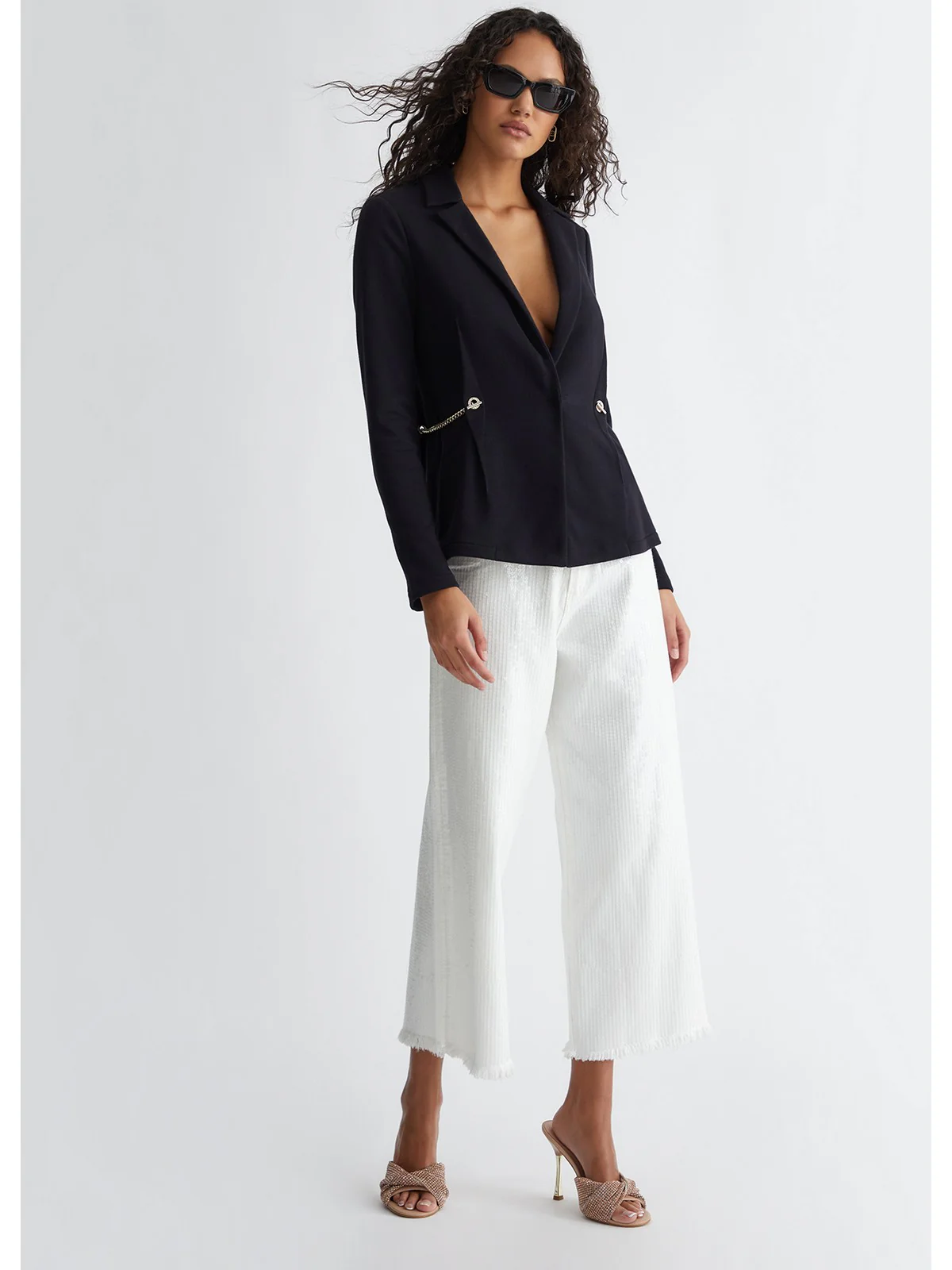 LIU JO WHITE Giacca Donna  MA4384F0583 22222 Nero - Image 7