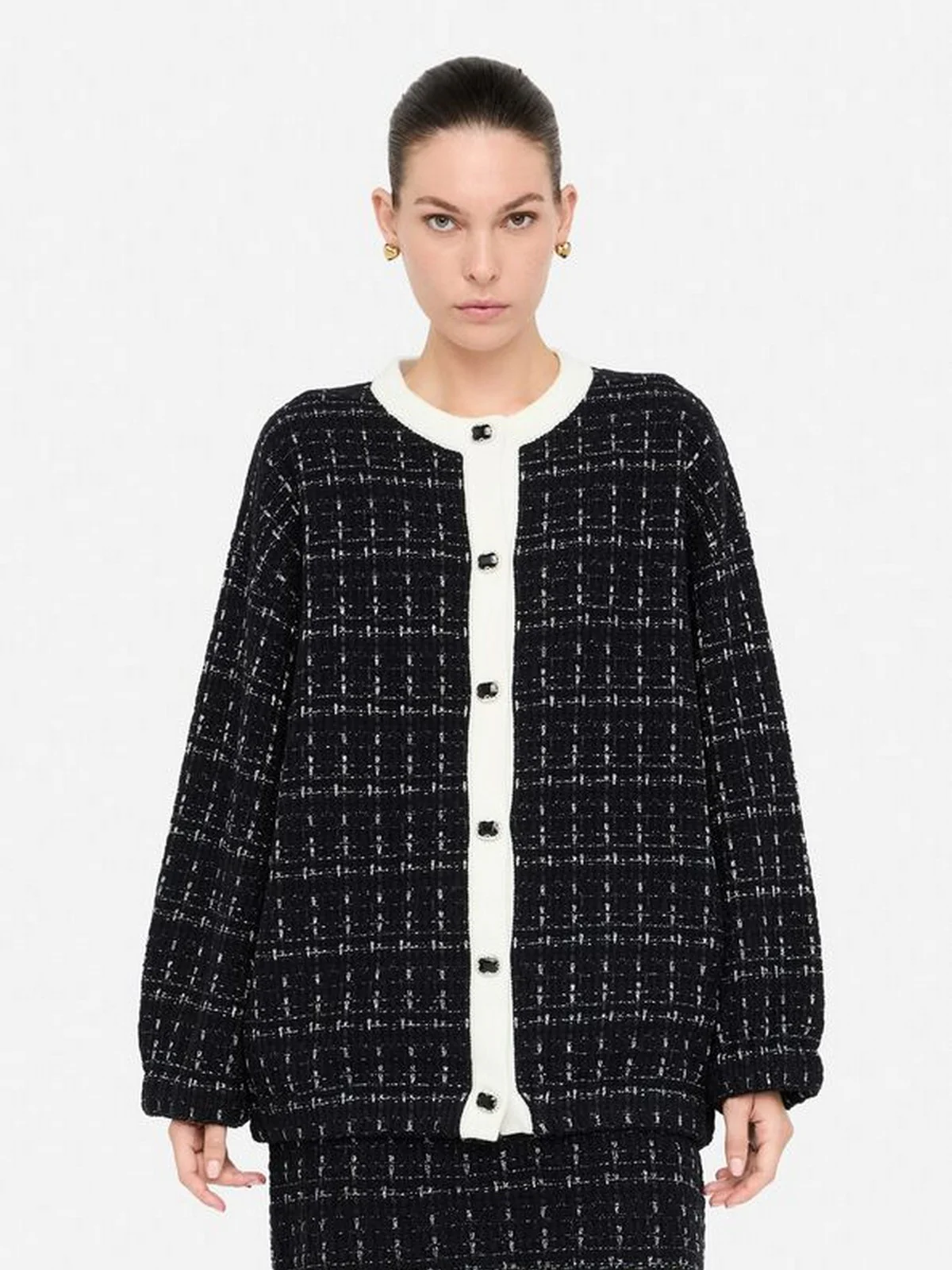 LIU JO WHITE Giacca Donna  MF5370MA25R P9017 Black metal fantasy - Image 5