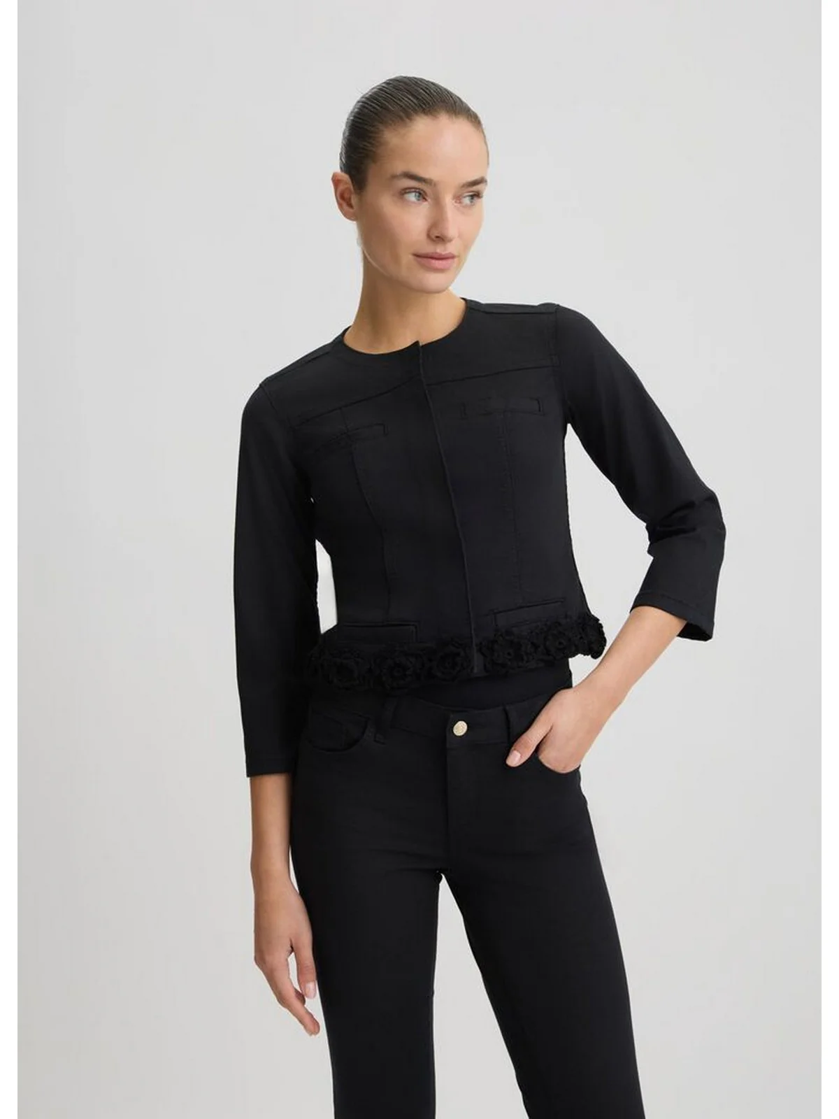 LIU JO WHITE Giacca Donna  WA5456T4033 M9639 Nero - Image 5