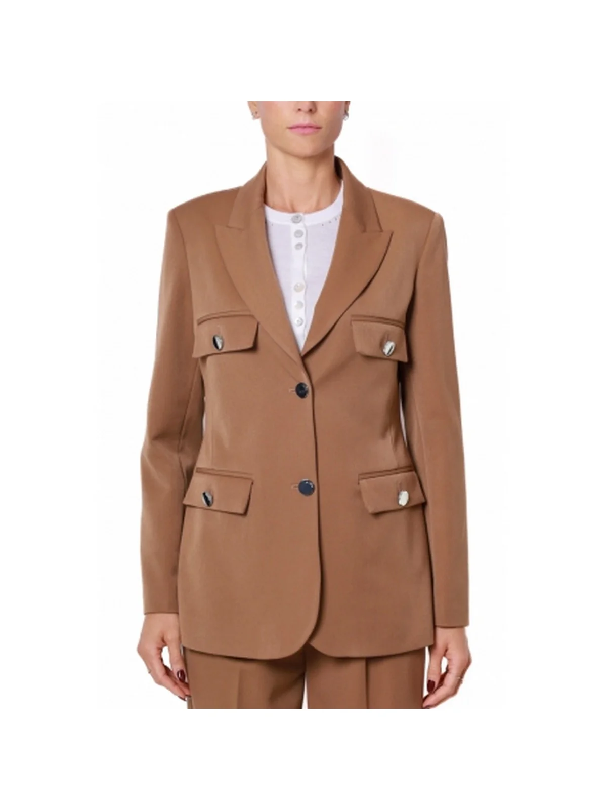 LIU JO WHITE Giacca Donna  WF4197T4224 81029 Marrone - Image 2