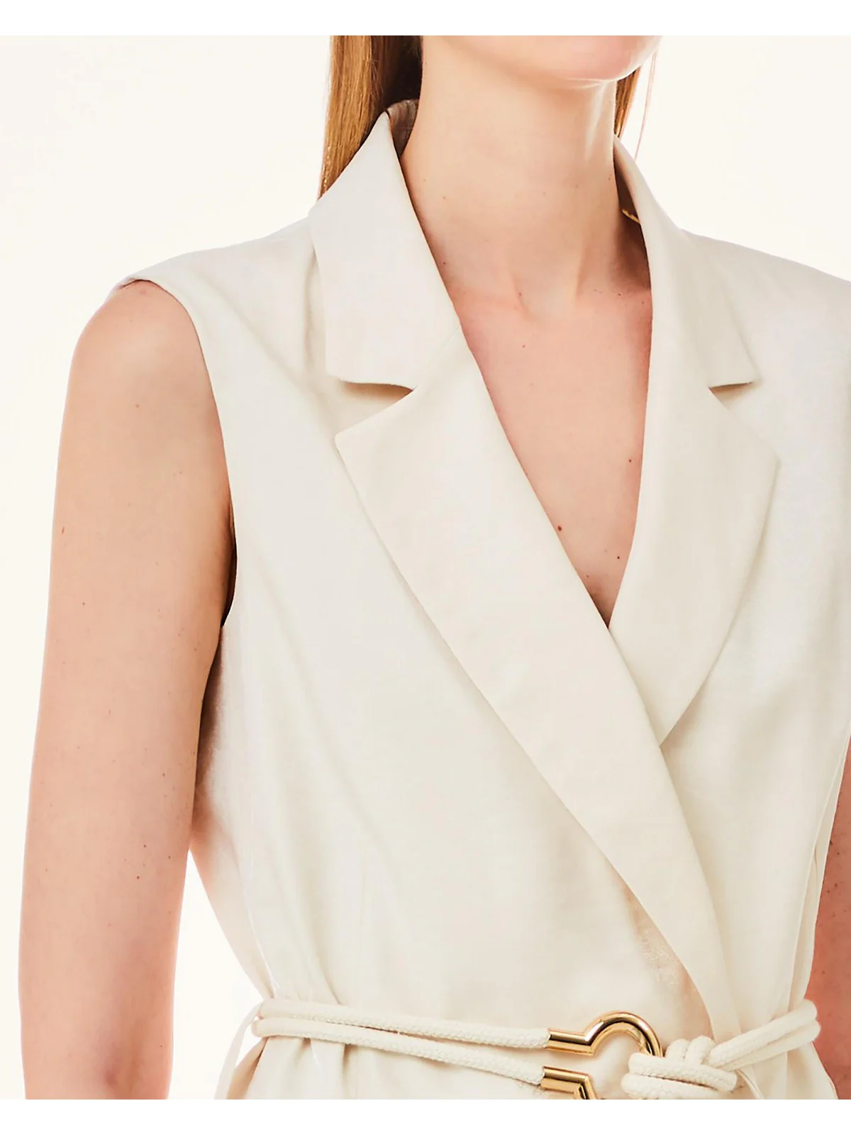 LIU JO WHITE Gilet Donna MA4356T3406 20304 Beige - Image 3