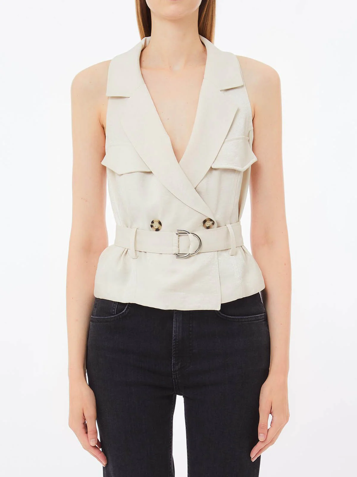 LIU JO WHITE Gilet Donna  WA5422T3406 20304 Bianco - Image 2