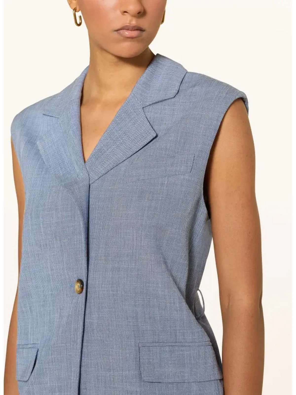 LIU JO WHITE Gilet Donna  WA6165T332A X0761 Nt.blu effect denim - Image 2