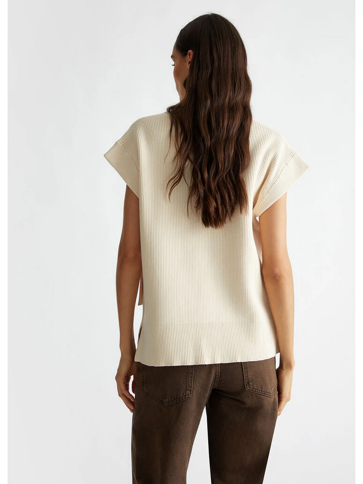 LIU JO WHITE Gilet Donna  WF4474MS99E 20304 Beige - Image 5