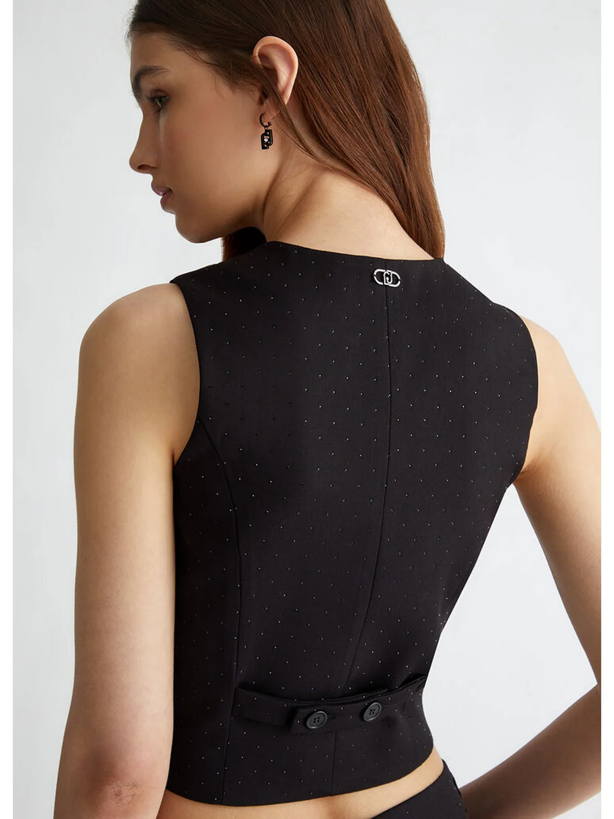 LIU JO WHITE Gilet Donna WF4484T2627 M9027 Nero - Image 2
