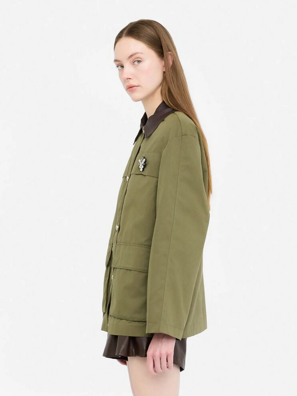 LIU JO WHITE Giubbino Donna MF5082T108A 90512 Mimetic - Image 4