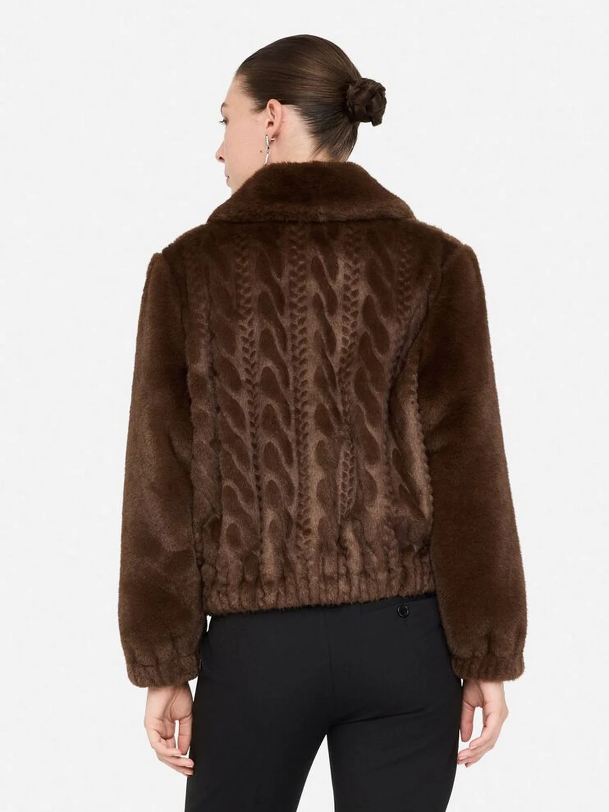 LIU JO WHITE Giubbino Donna  MF5094E1044 90915 CIOCCOLATO - Image 5
