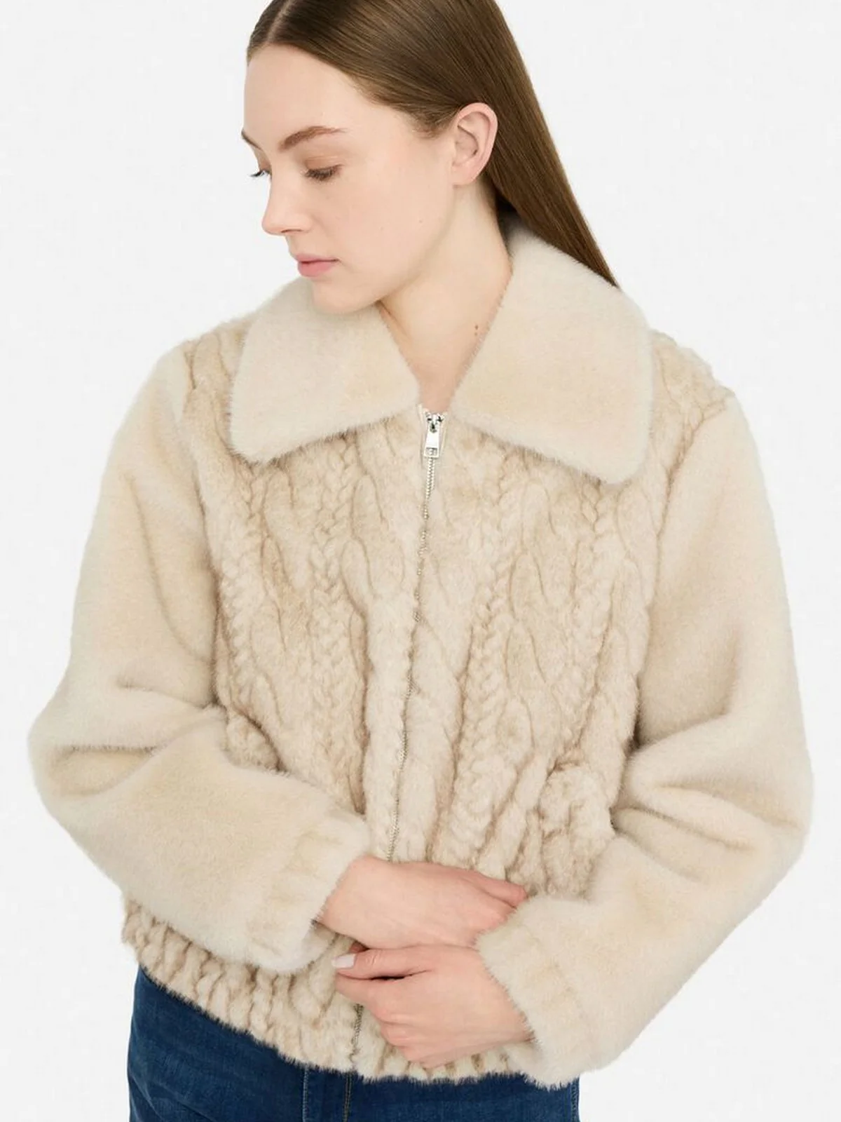 LIU JO WHITE Giubbino Donna MF5094E1044 W9868 NATURAL BEIGE - Image 3