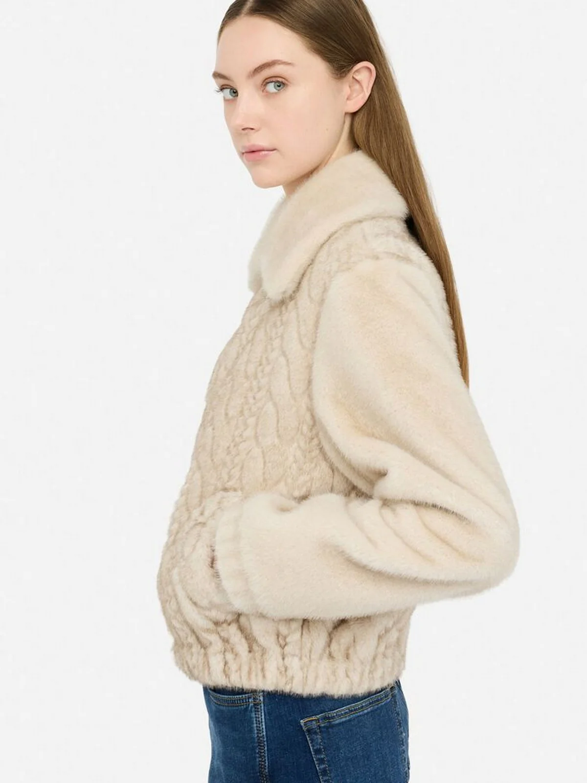 LIU JO WHITE Giubbino Donna MF5094E1044 W9868 NATURAL BEIGE - Image 4