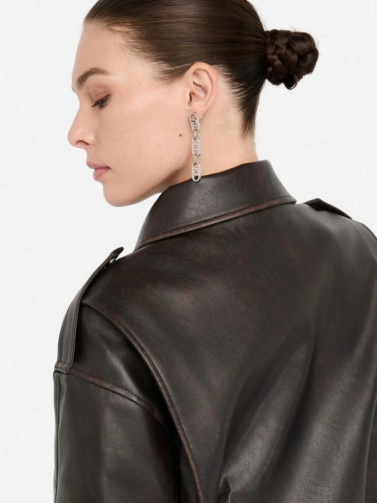 LIU JO WHITE Giubbino Donna  MF5097E1051 X0558 Light chocolate - Image 2