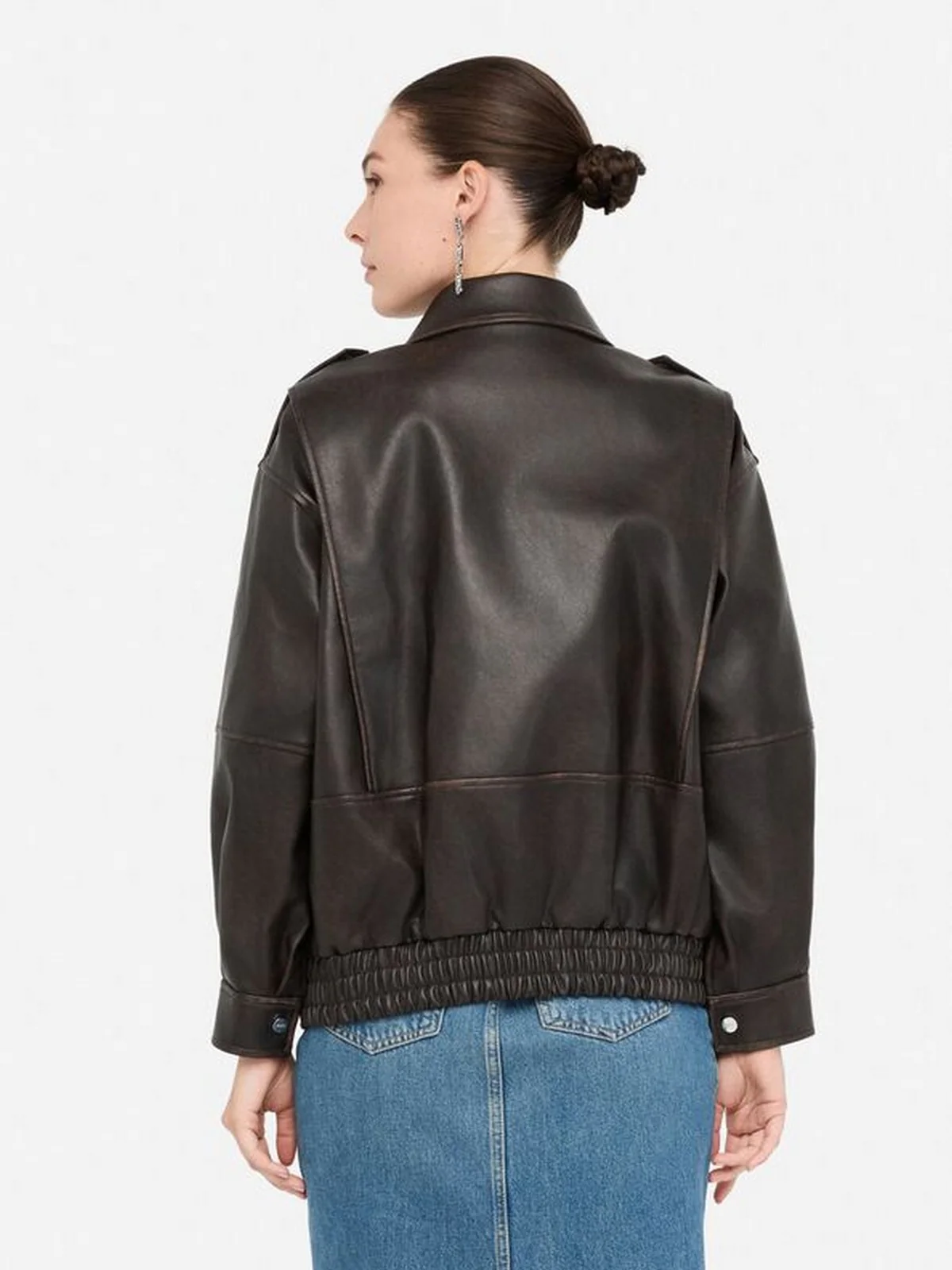 LIU JO WHITE Giubbino Donna  MF5097E1051 X0558 Light chocolate - Image 5