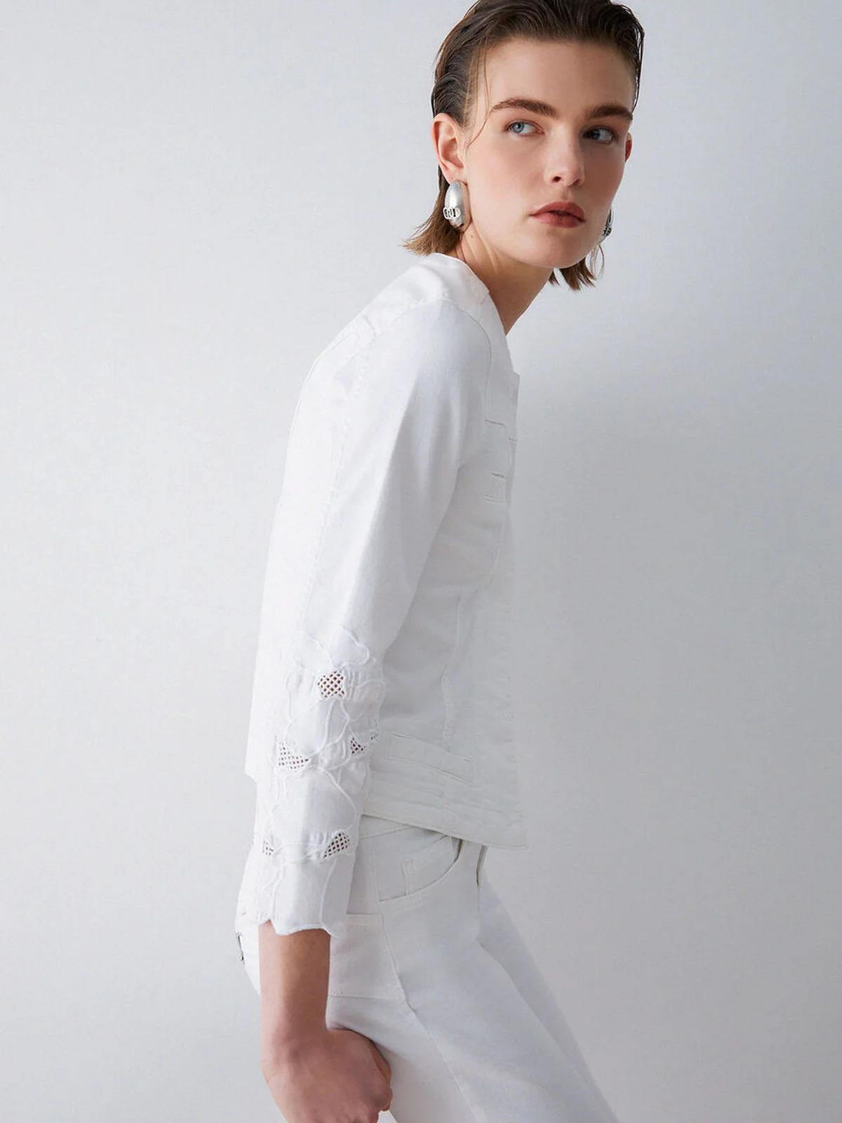 LIU JO WHITE Giubbino Donna  WA6262T367A P9255 Bco ottico ric.flowe - Image 5