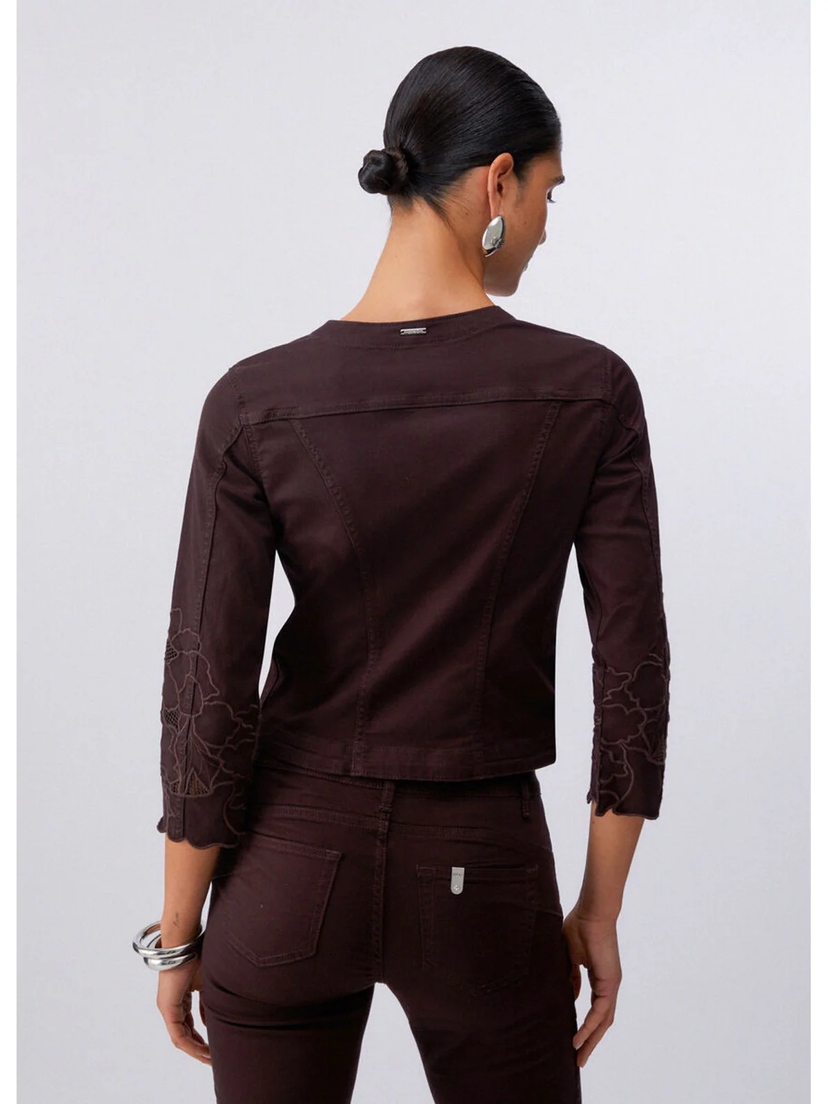 LIU JO WHITE Giubbino Donna  WA6262T367A P9688 Sacher/ric.flowers - Image 2