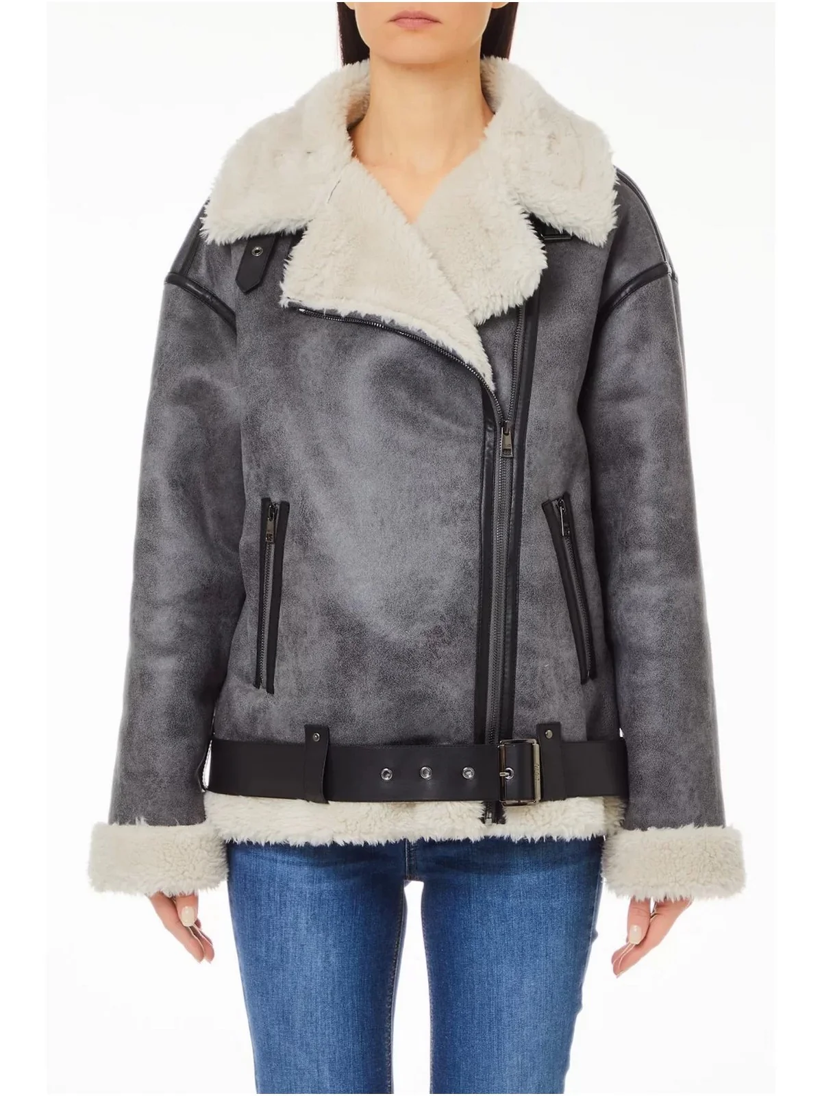 LIU JO WHITE Giubbino Donna  WF4245E0935 D1059 Grigio - Image 2
