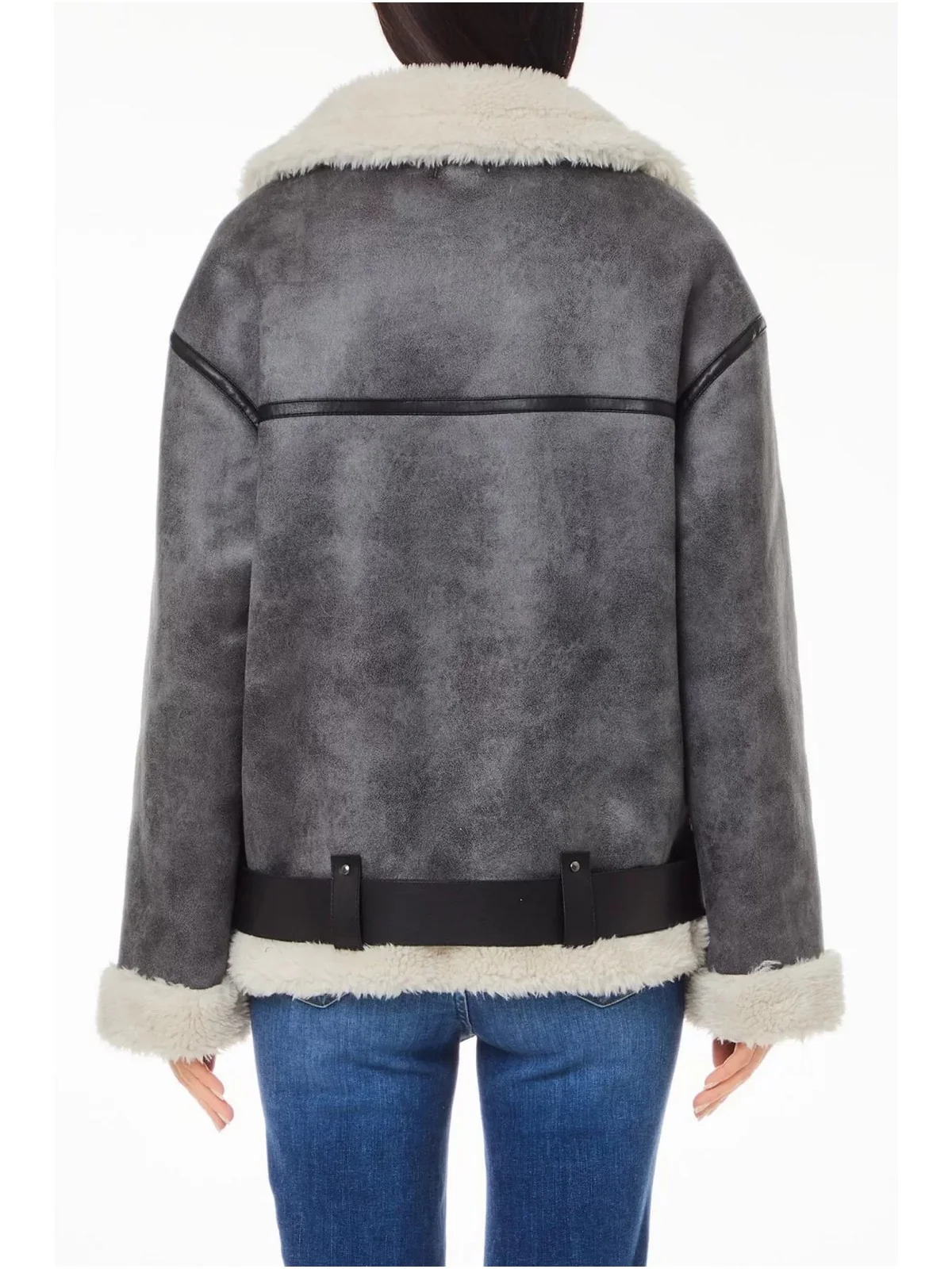 LIU JO WHITE Giubbino Donna  WF4245E0935 D1059 Grigio - Image 3