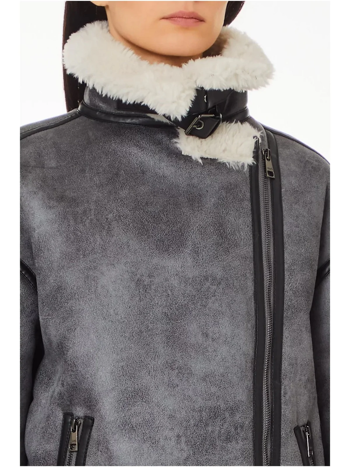 LIU JO WHITE Giubbino Donna  WF4245E0935 D1059 Grigio - Image 4