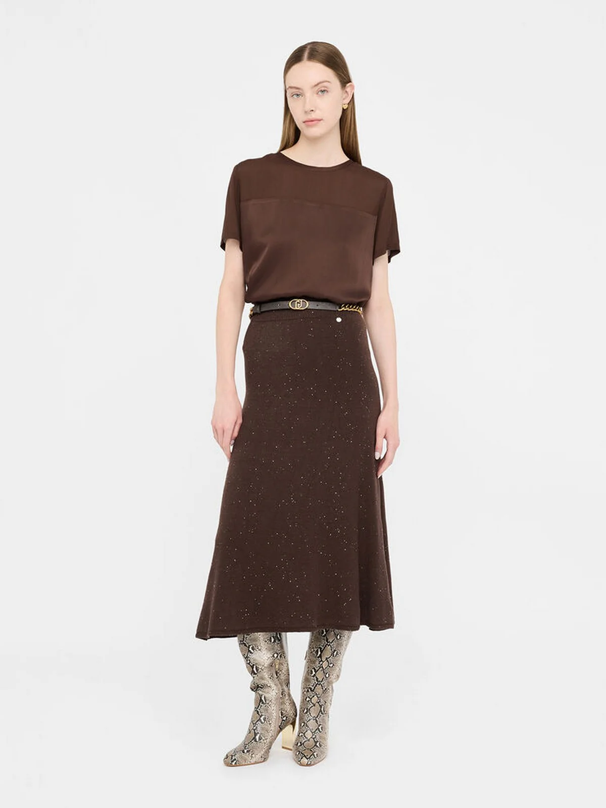LIU JO WHITE Gonna Donna MF5295MA27R A4367 Cioccolato met - Image 5