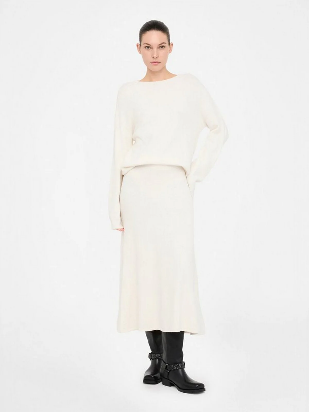 LIU JO WHITE Gonna Donna  MF5295MA27R W9167 Bianco lana met. - Image 2