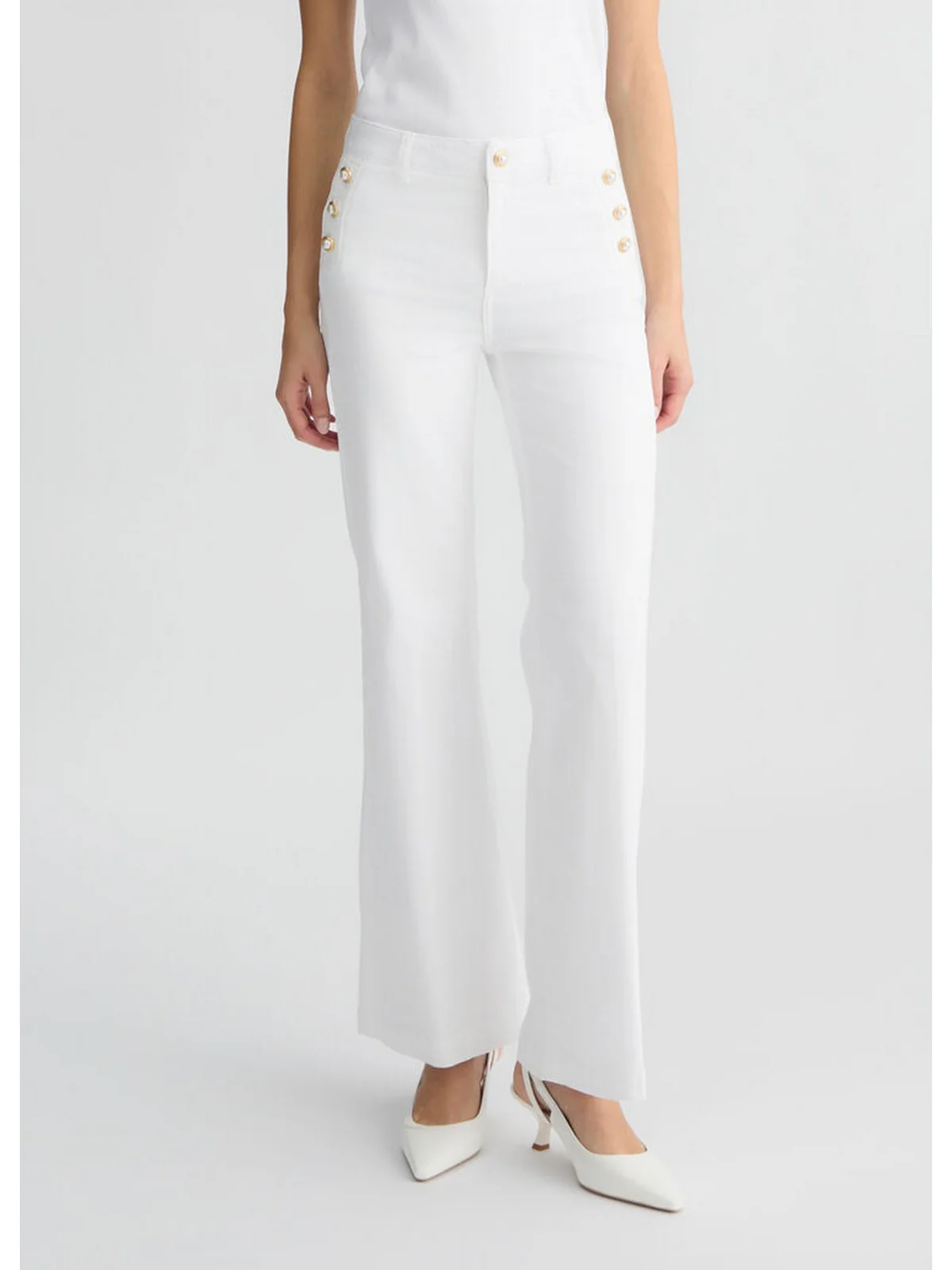 LIU JO WHITE Jeans Donna  WA5459T4033 11111 Bianco - Image 5