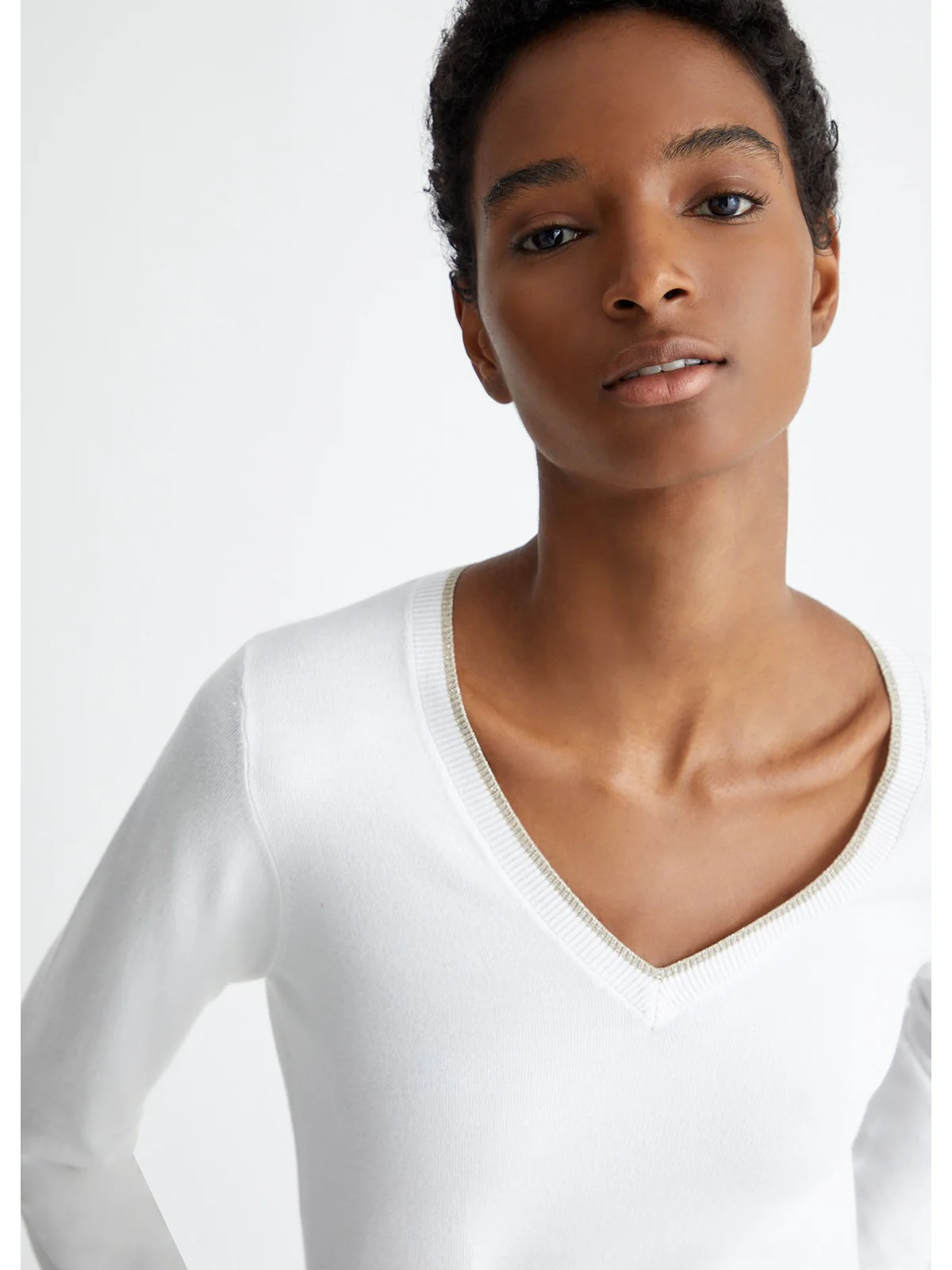 LIU JO WHITE Maglia Donna MA4073MS49I 11111 Bianco - Image 5