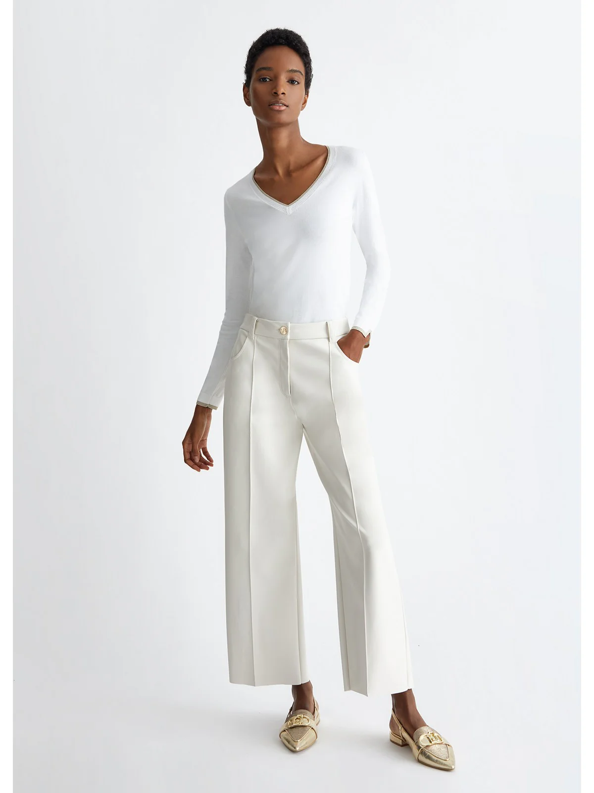 LIU JO WHITE Maglia Donna MA4073MS49I 11111 Bianco - Image 6