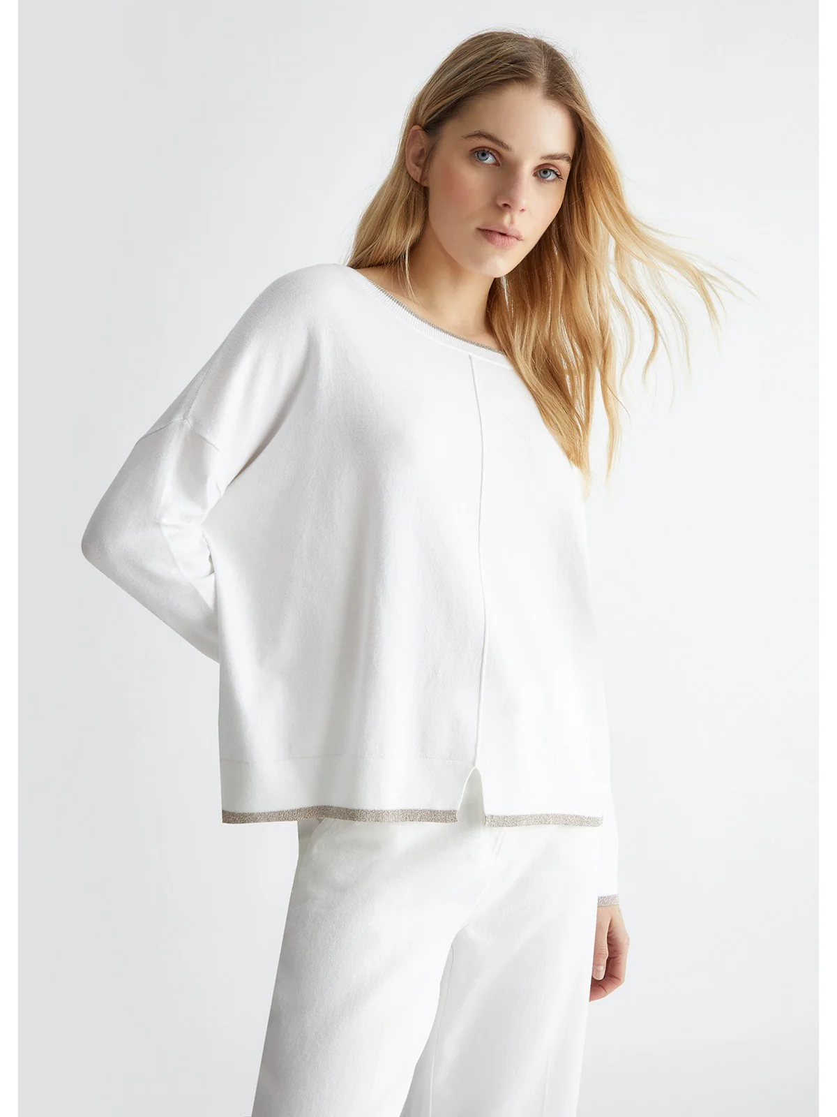 LIU JO WHITE Maglia Donna MA4074MS49I 11111 Bianco - Image 2