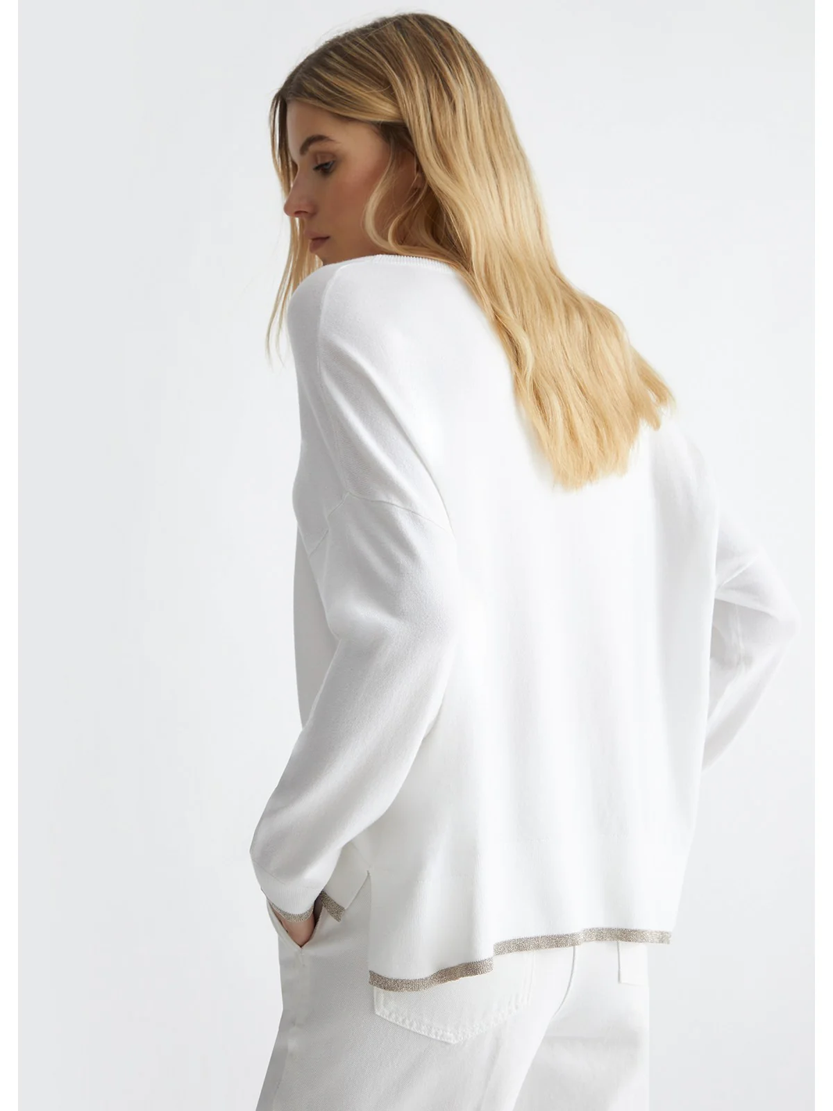 LIU JO WHITE Maglia Donna MA4074MS49I 11111 Bianco - Image 3
