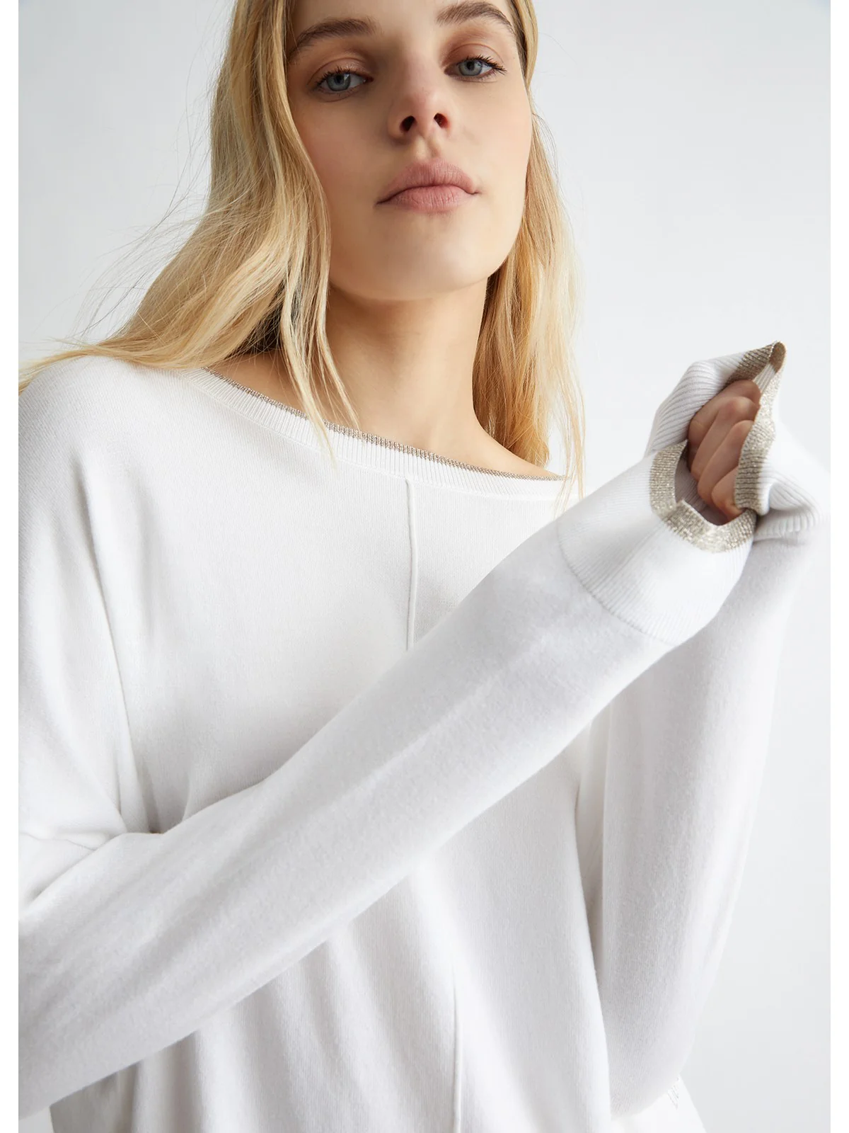 LIU JO WHITE Maglia Donna MA4074MS49I 11111 Bianco - Image 4