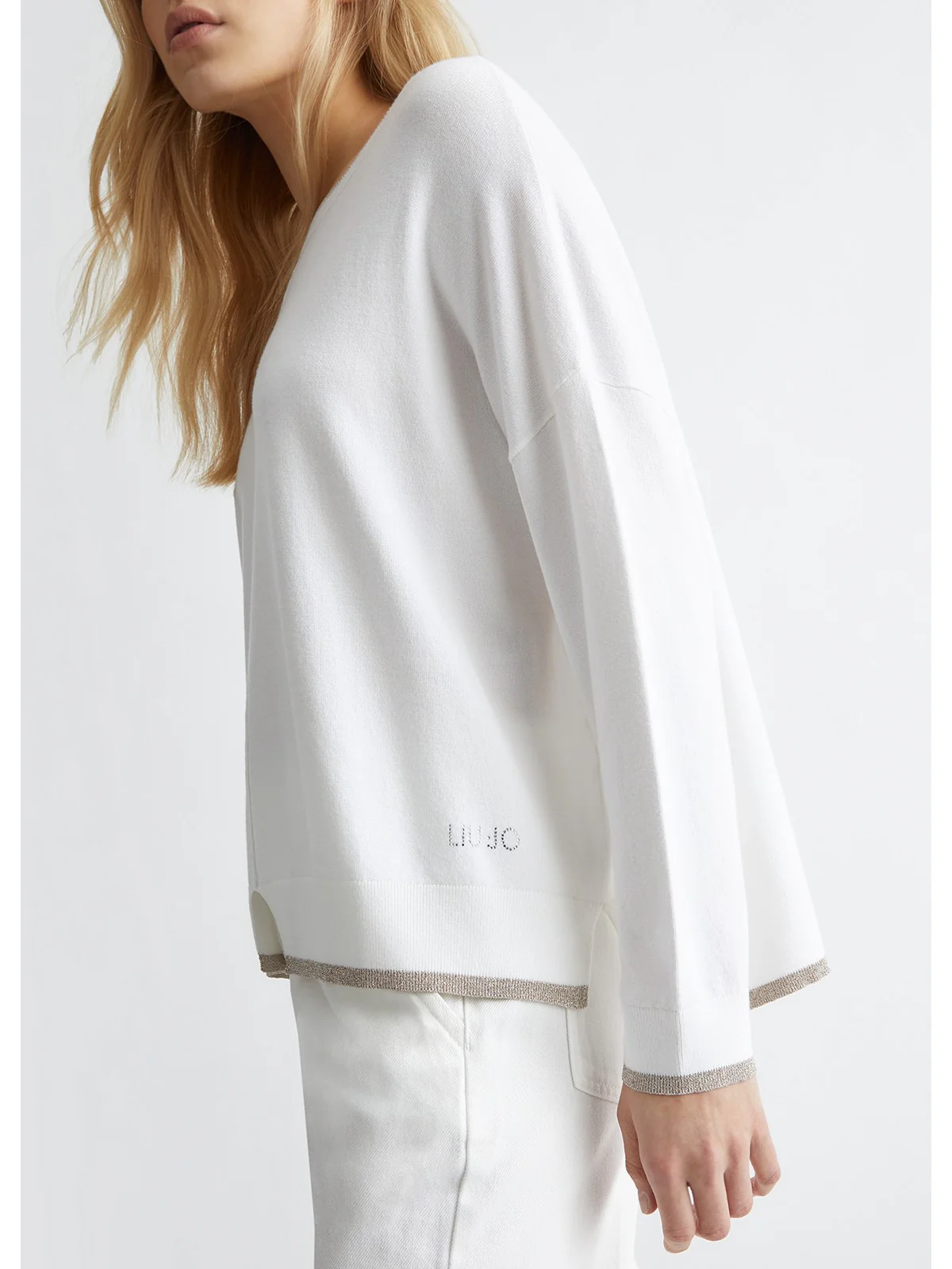 LIU JO WHITE Maglia Donna MA4074MS49I 11111 Bianco - Image 5