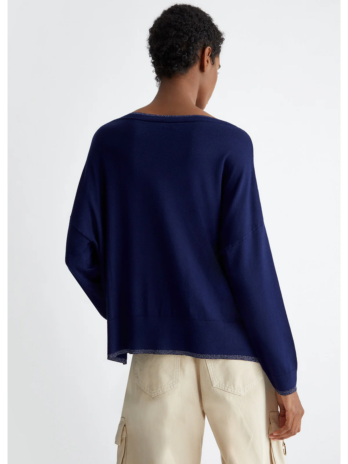 LIU JO WHITE Maglia Donna  MA4074MS49I 93831 Blu - Image 3
