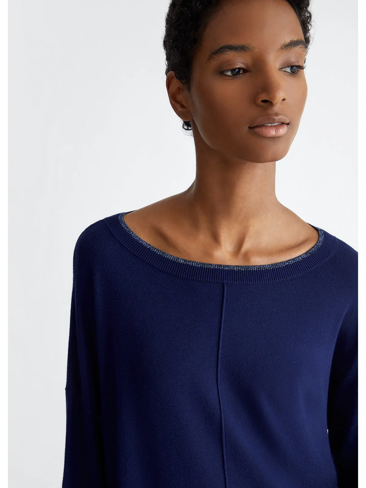 LIU JO WHITE Maglia Donna  MA4074MS49I 93831 Blu - Image 4