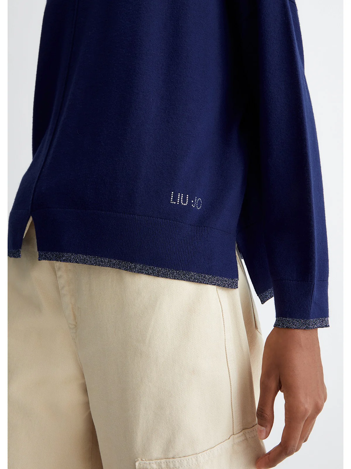 LIU JO WHITE Maglia Donna  MA4074MS49I 93831 Blu - Image 5