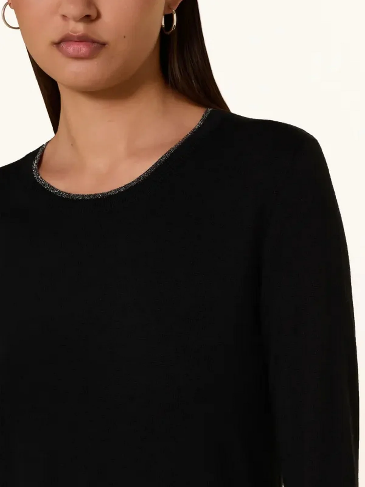 LIU JO WHITE Maglia Donna MF5226MS49I 22222 Nero - Image 3