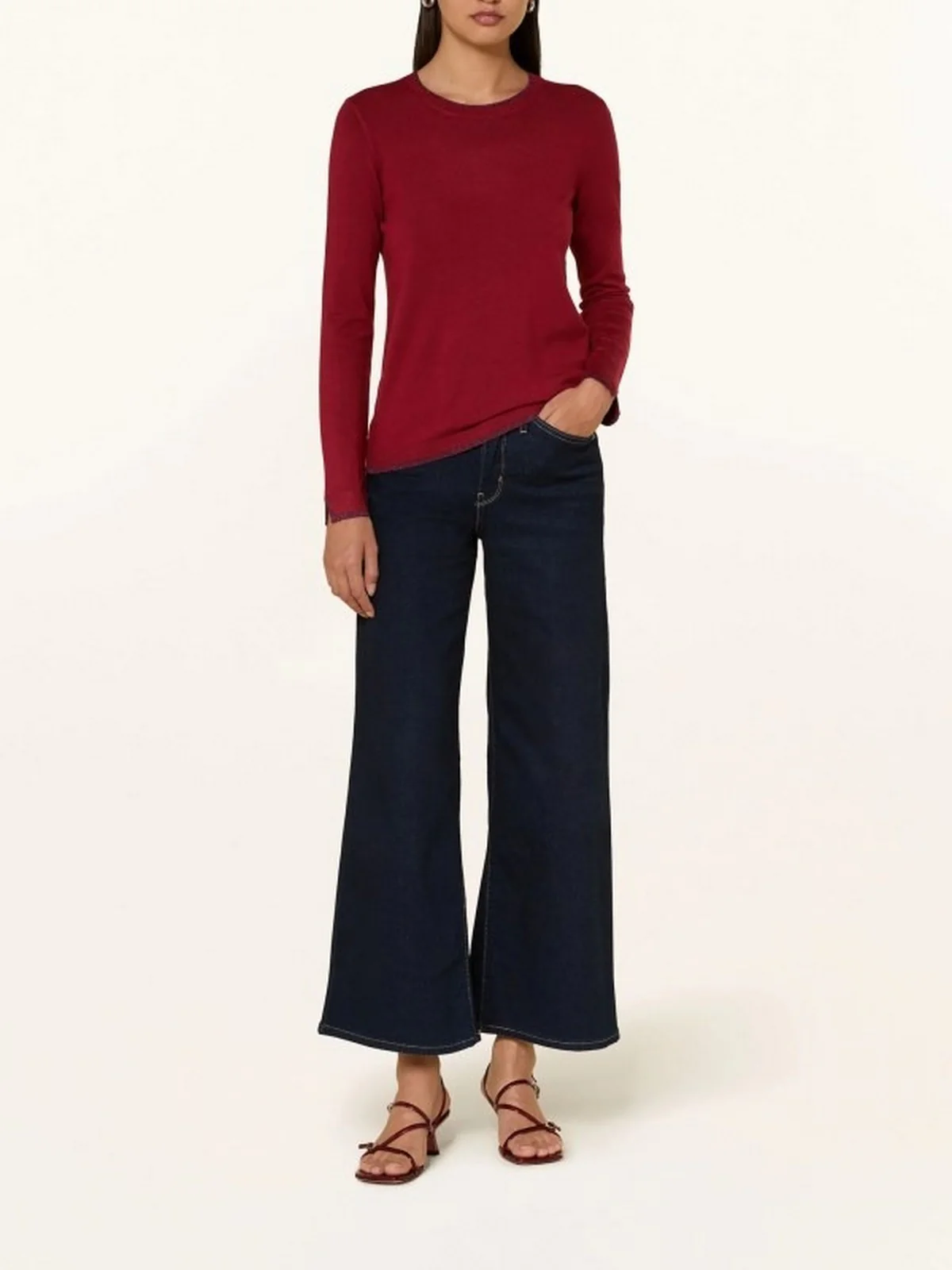 LIU JO WHITE Maglia Donna MF5226MS49I 91650 Pepper - Image 3