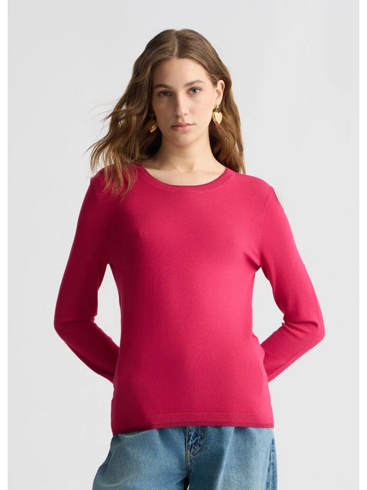 LIU JO WHITE Maglia Donna WA5381MS49I 81950 Rosa - Image 5