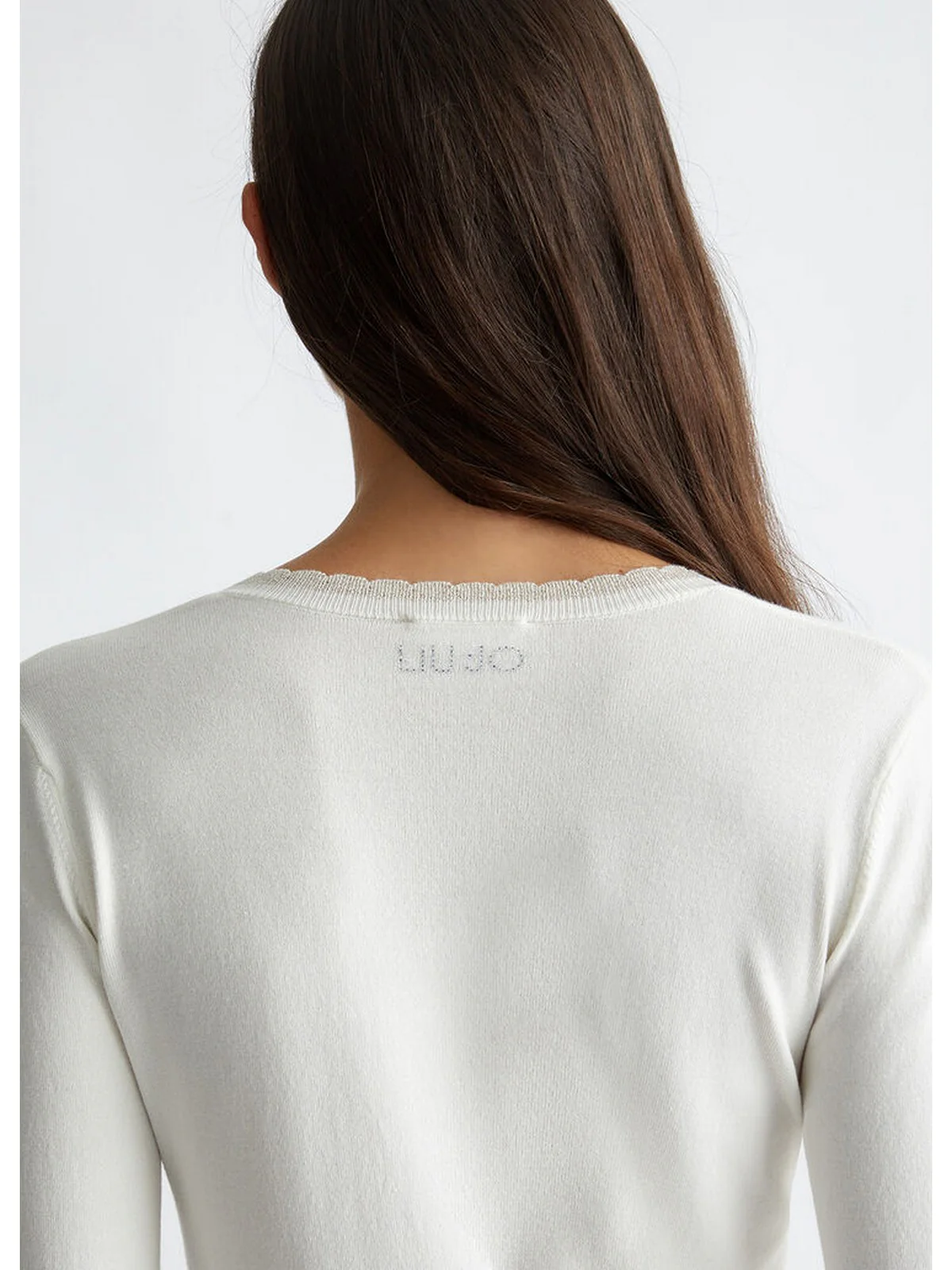 LIU JO WHITE Maglia Donna  WF4007MS49I 10701 Bianco - Image 3