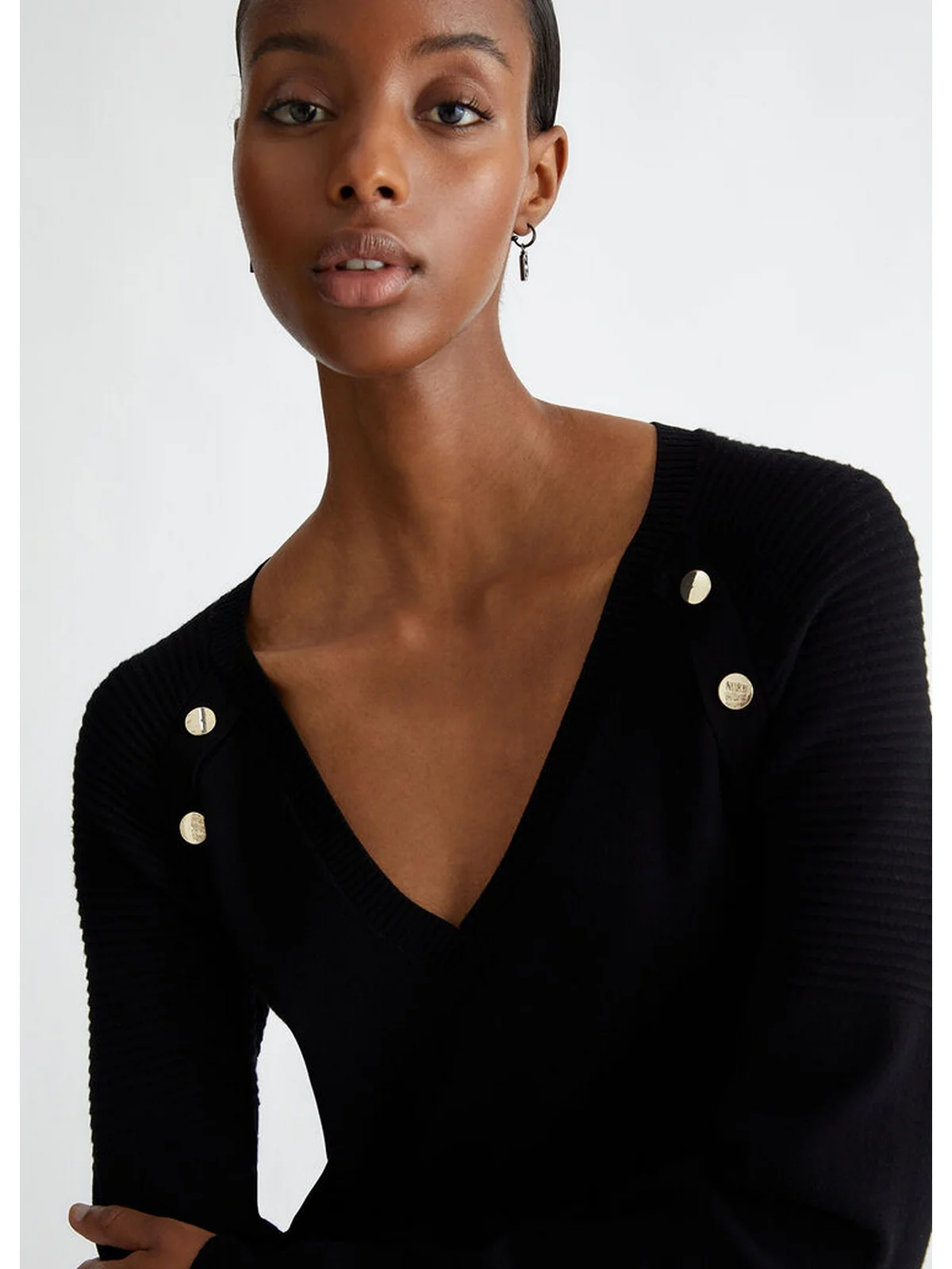 LIU JO WHITE Maglia Donna  WF4011MS99E 22222 Nero - Image 2