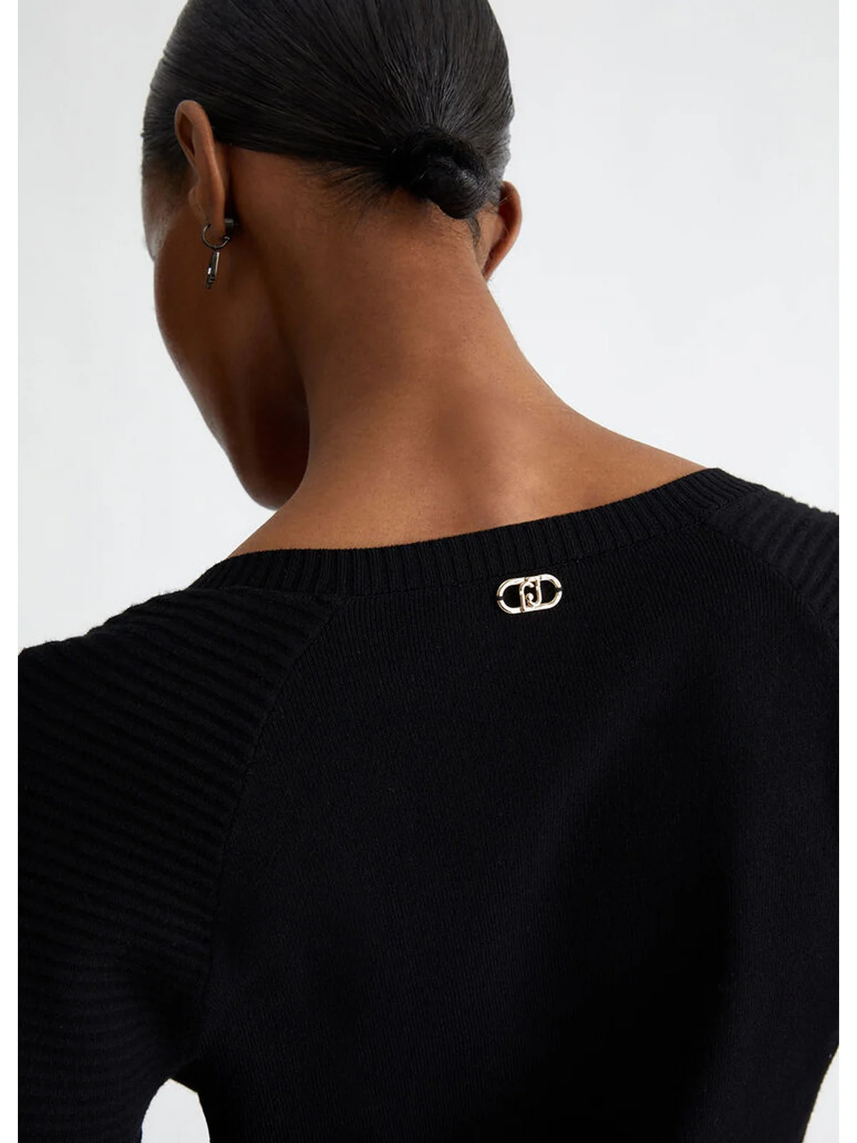 LIU JO WHITE Maglia Donna  WF4011MS99E 22222 Nero - Image 3