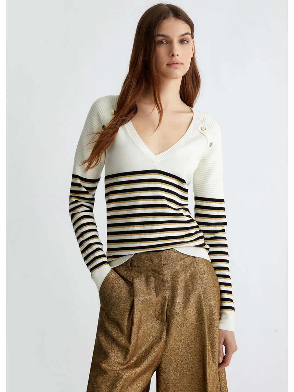 LIU JO WHITE Maglia Donna  WF4011MS99E A3080 Nero - Image 5