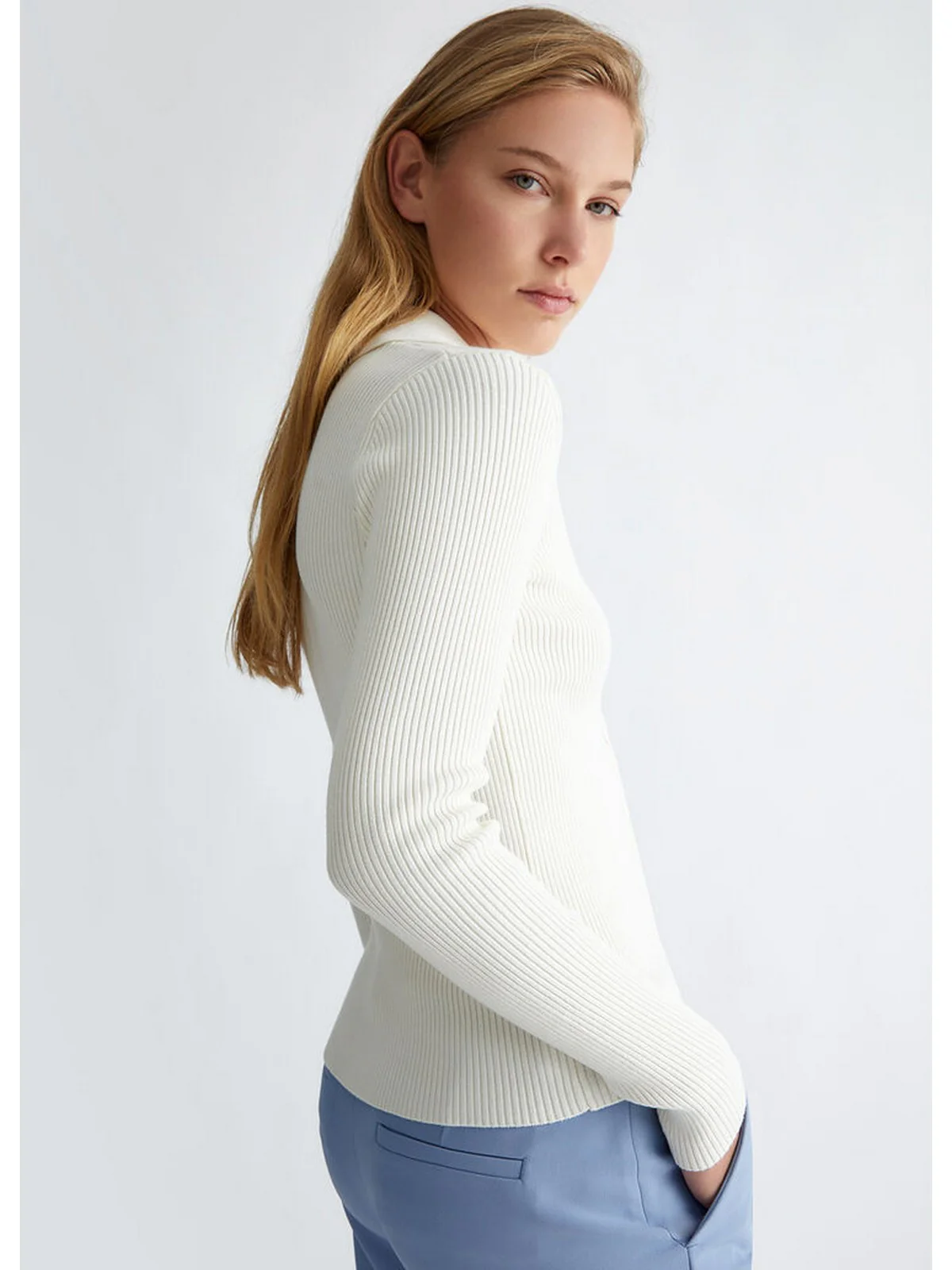 LIU JO WHITE Maglia Donna WF4016MS49I 10701 Bianco - Image 2