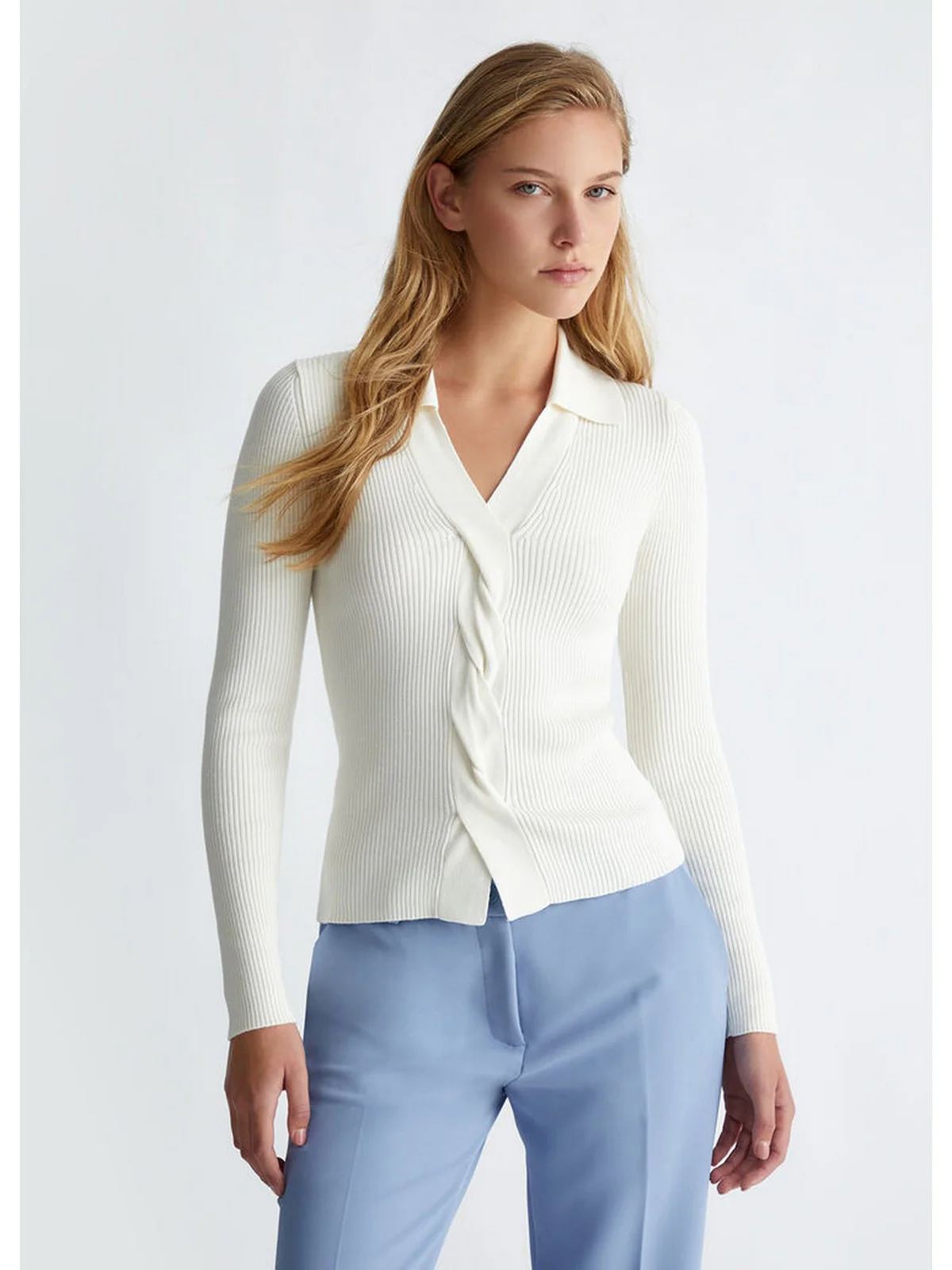 LIU JO WHITE Maglia Donna WF4016MS49I 10701 Bianco - Image 5