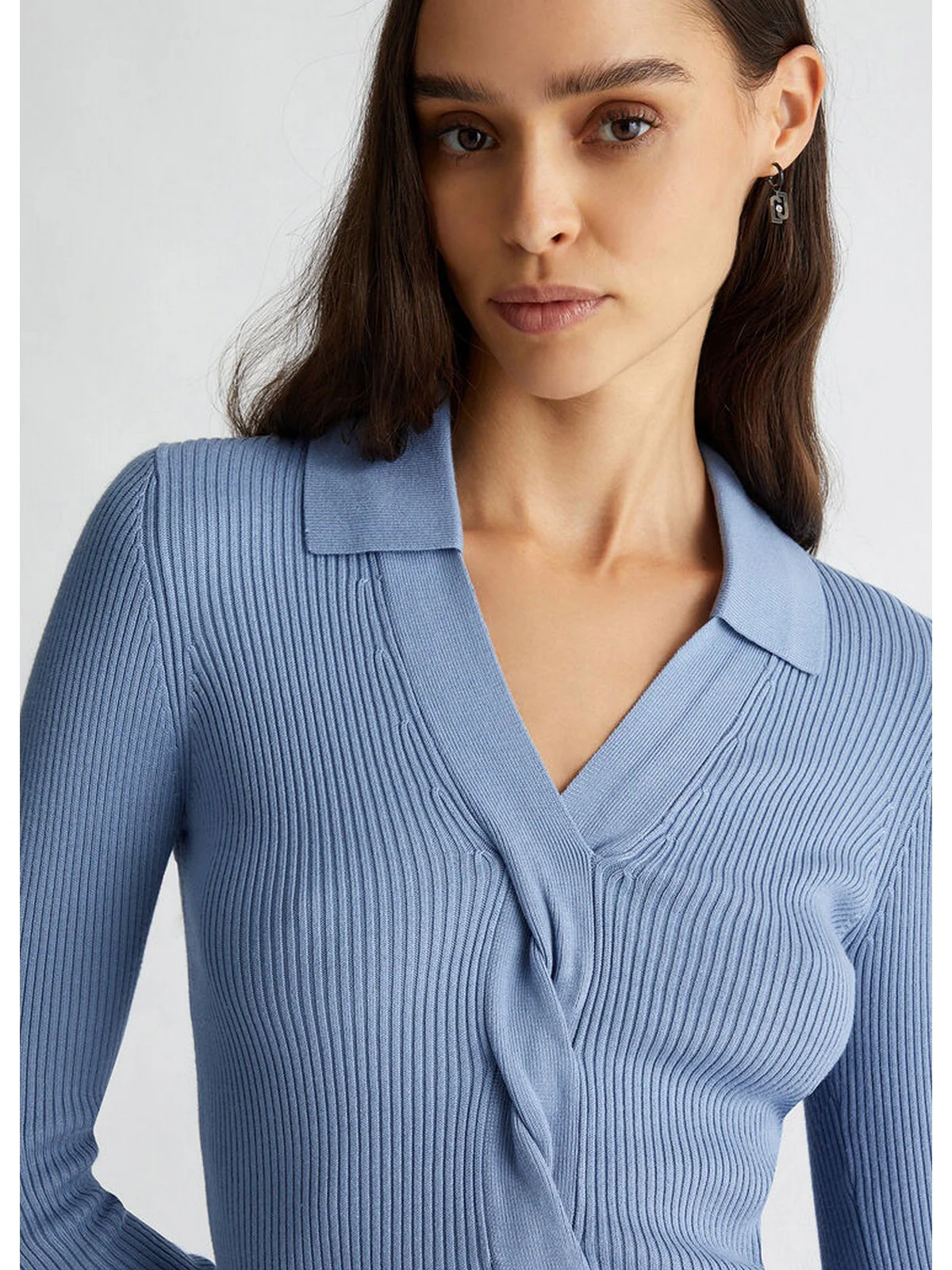 LIU JO WHITE Maglia Donna  WF4016MS49I 74021 Blu - Image 2