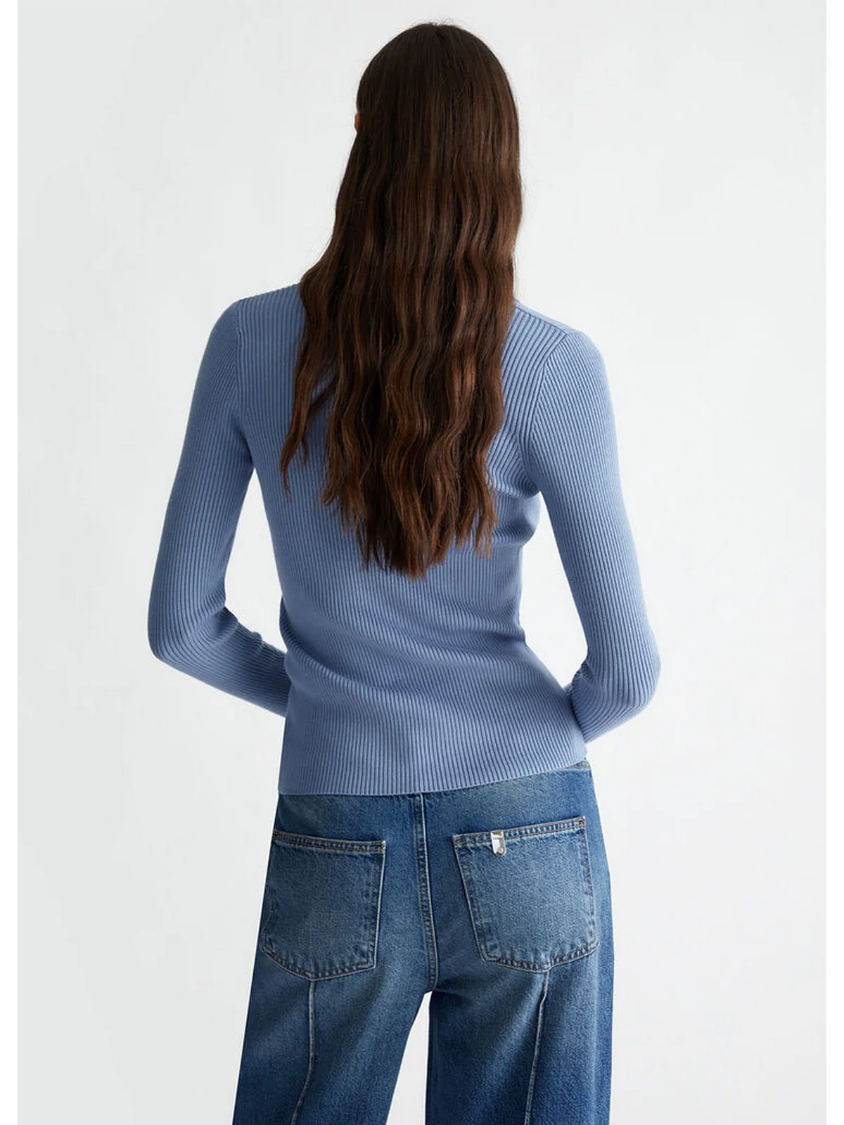LIU JO WHITE Maglia Donna  WF4016MS49I 74021 Blu - Image 4