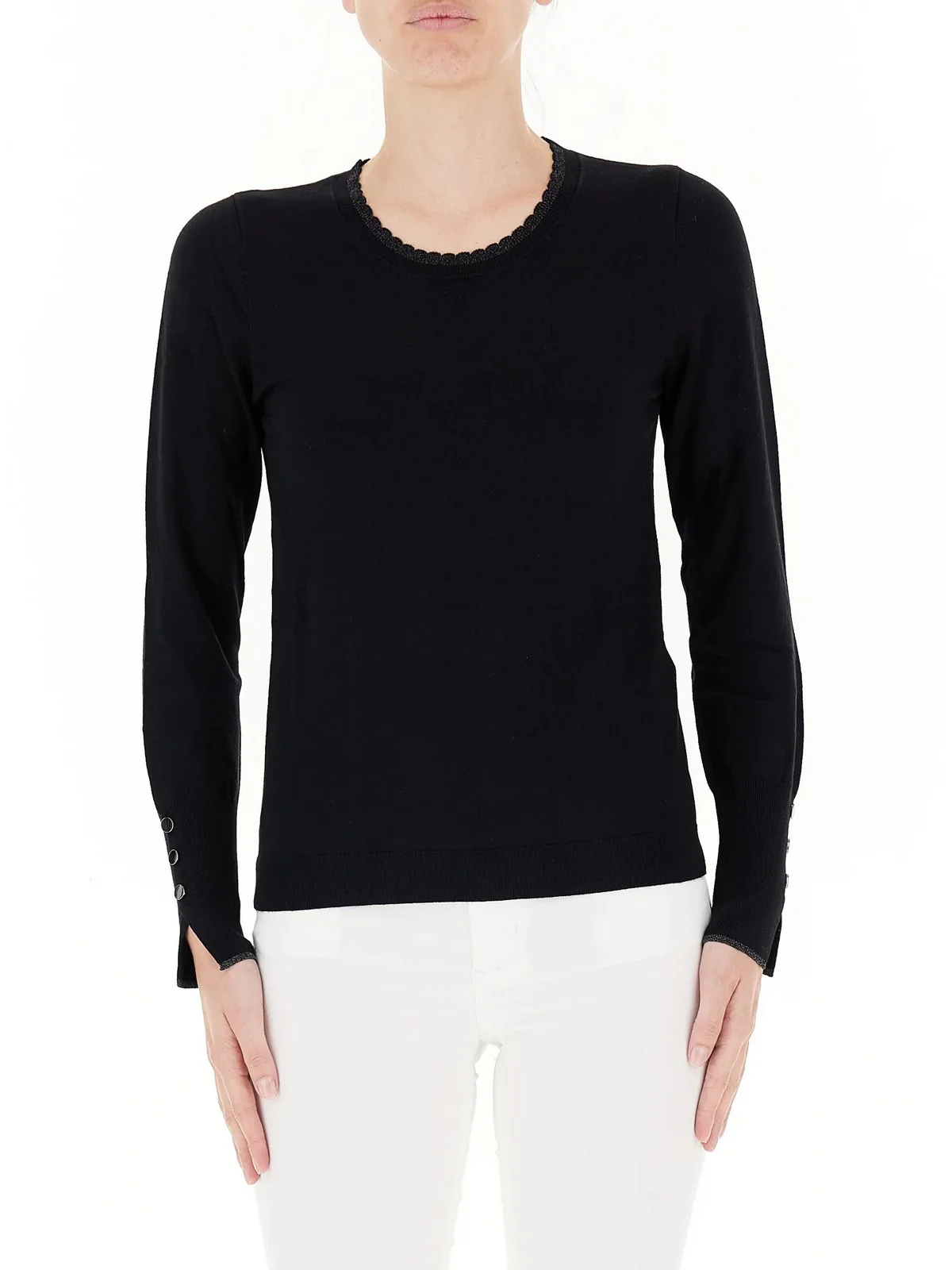 LIU JO WHITE Maglia Donna WF4574MS49I 22222 Nero - Image 2