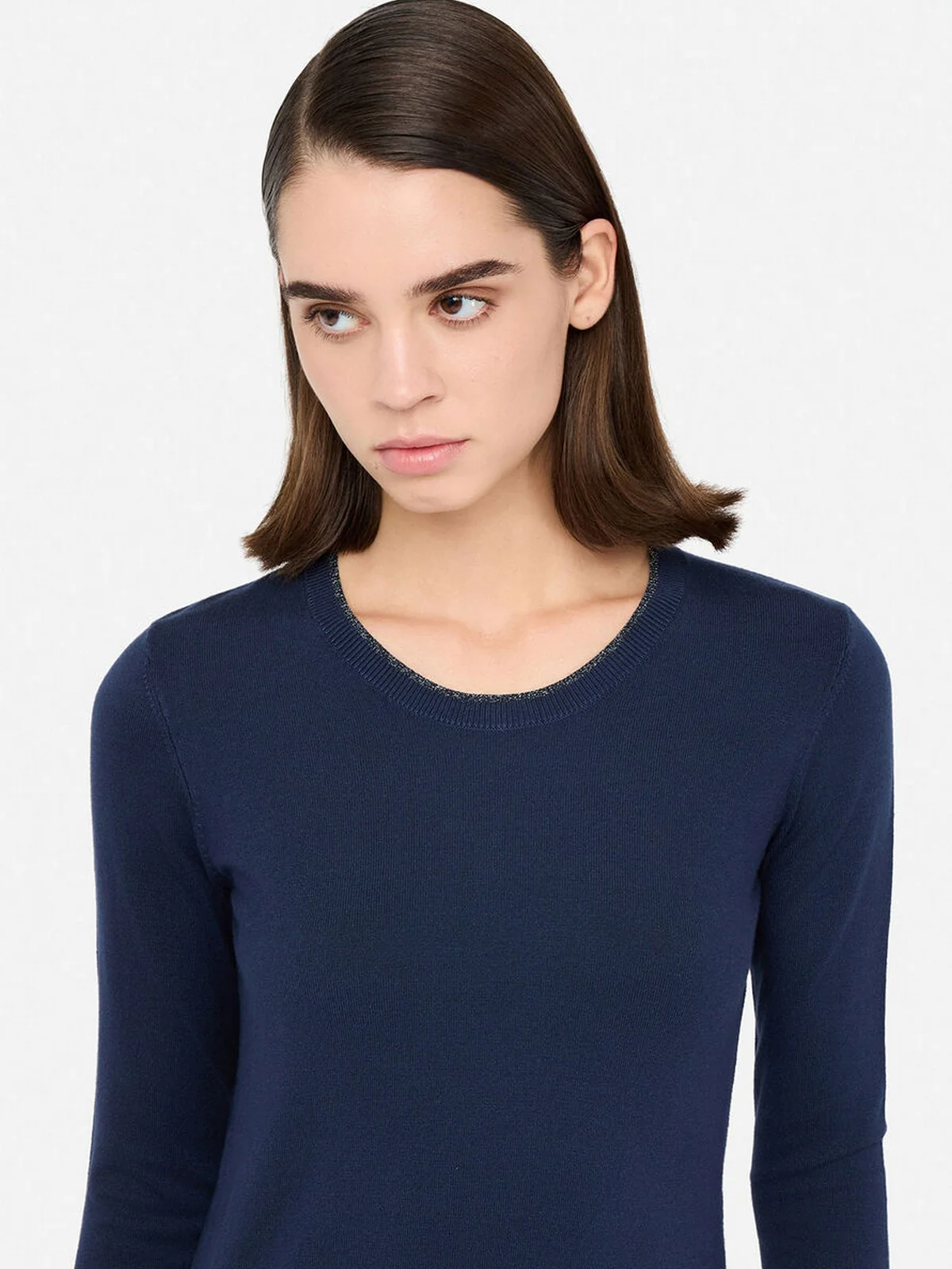 LIU JO WHITE Maglia Donna  WXX055MS49I 93921 BLU NAVY - Image 5